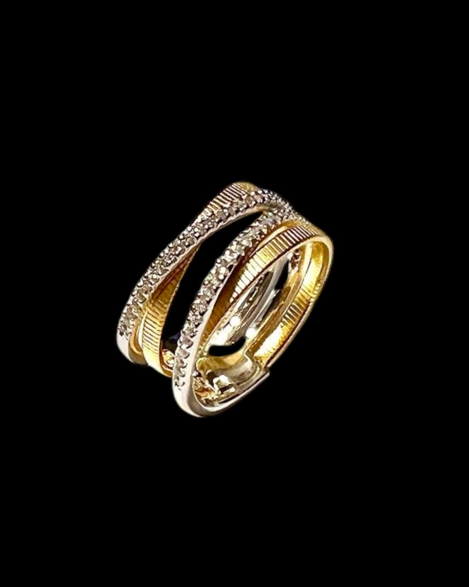 Gold Plated Cross Ring