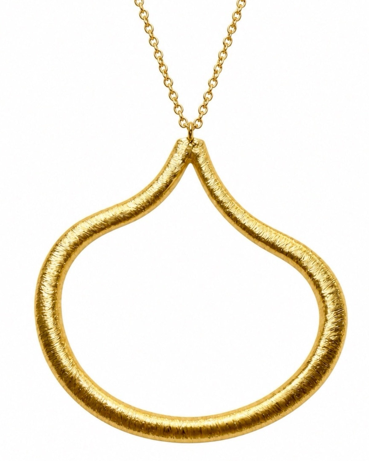 Colar Gota em Prata Dourada
