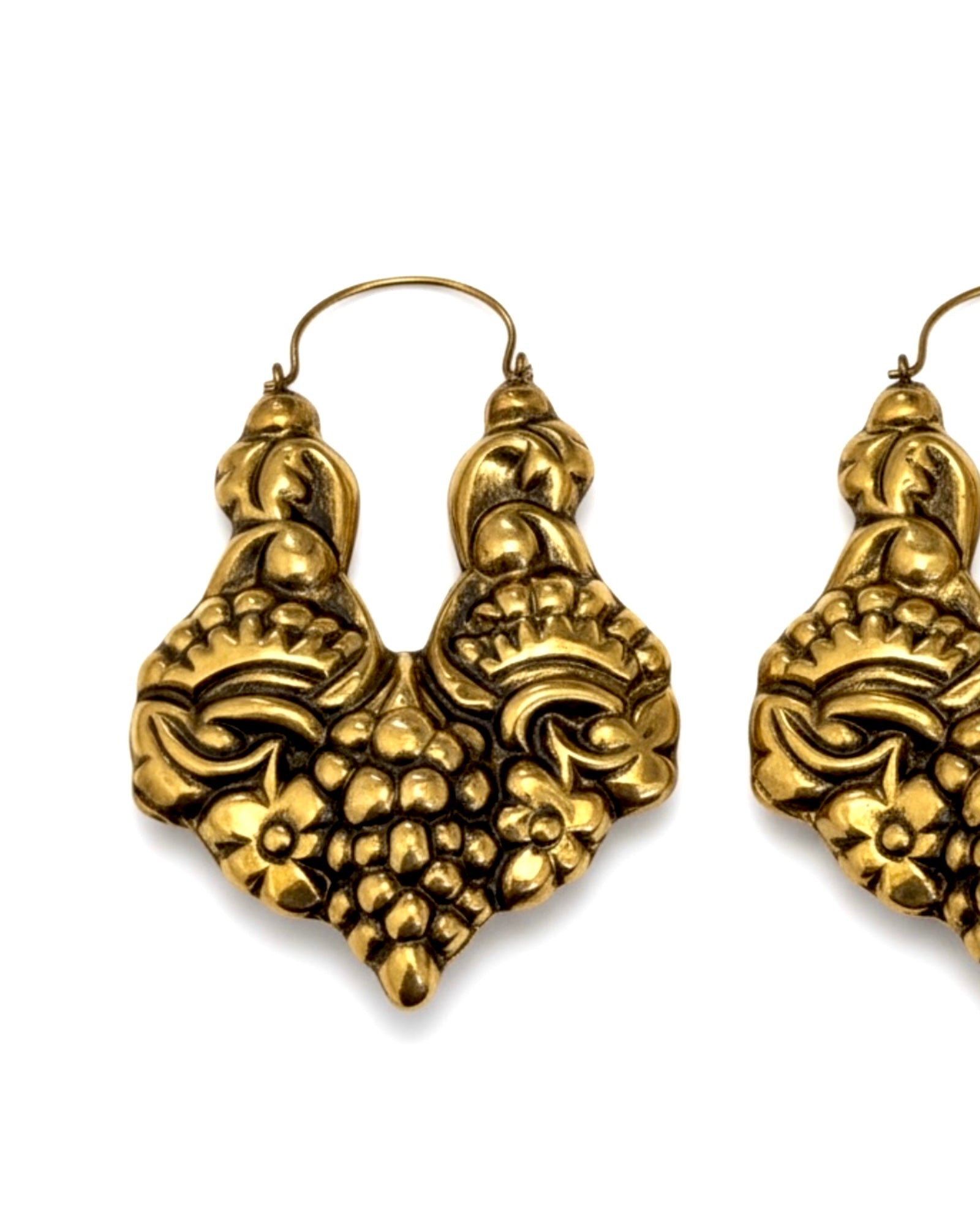 Argolas Barrocas em Prata Dourada