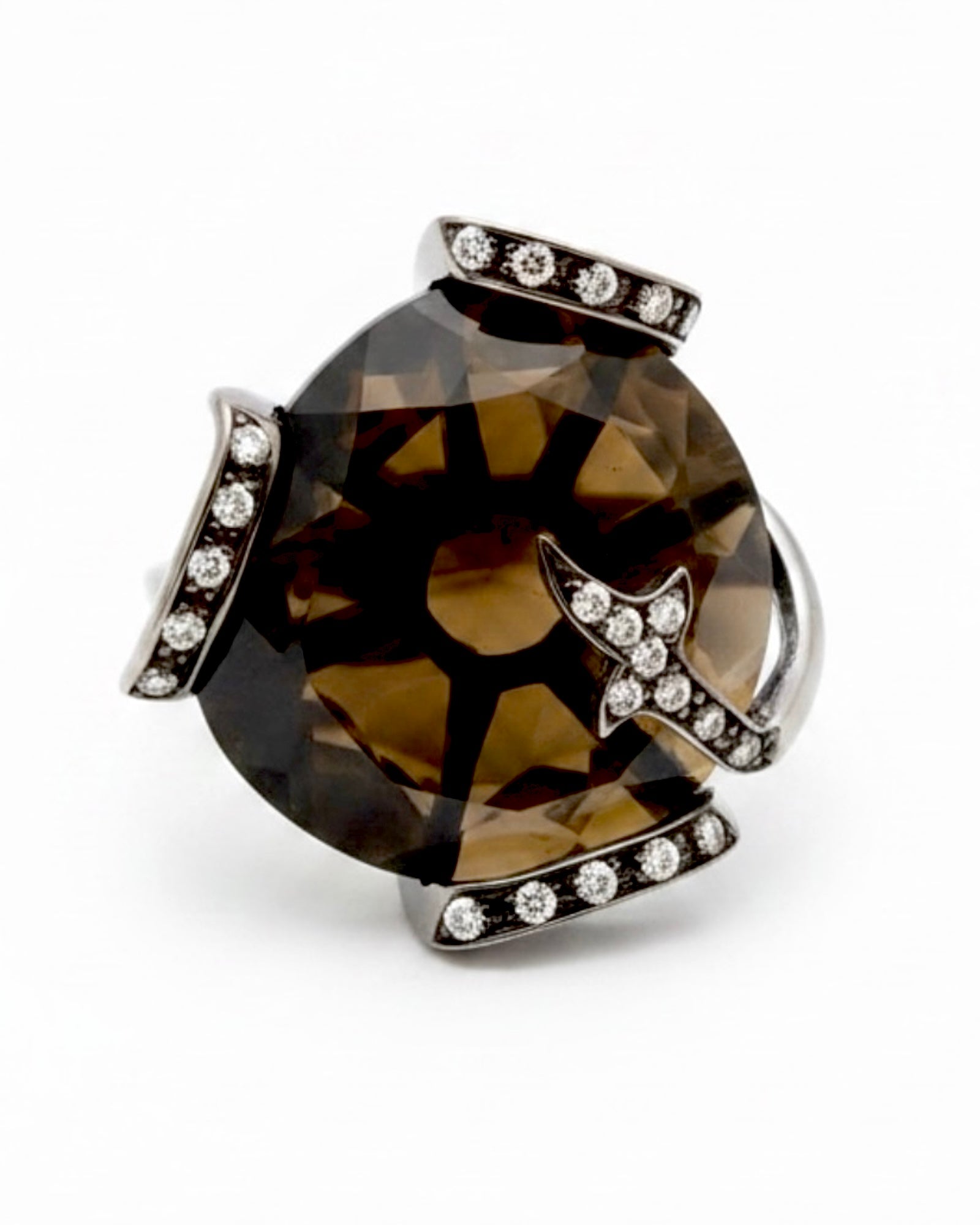 Brown Stone Ring in Silver