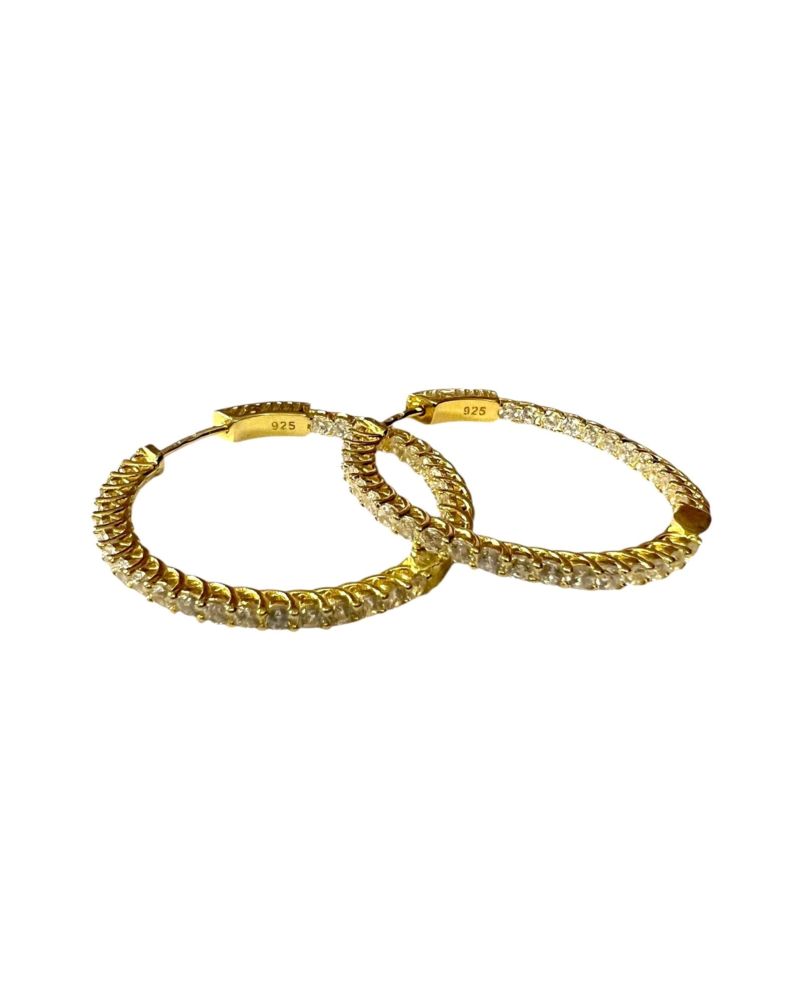 Gold Silver Shiny Hoops