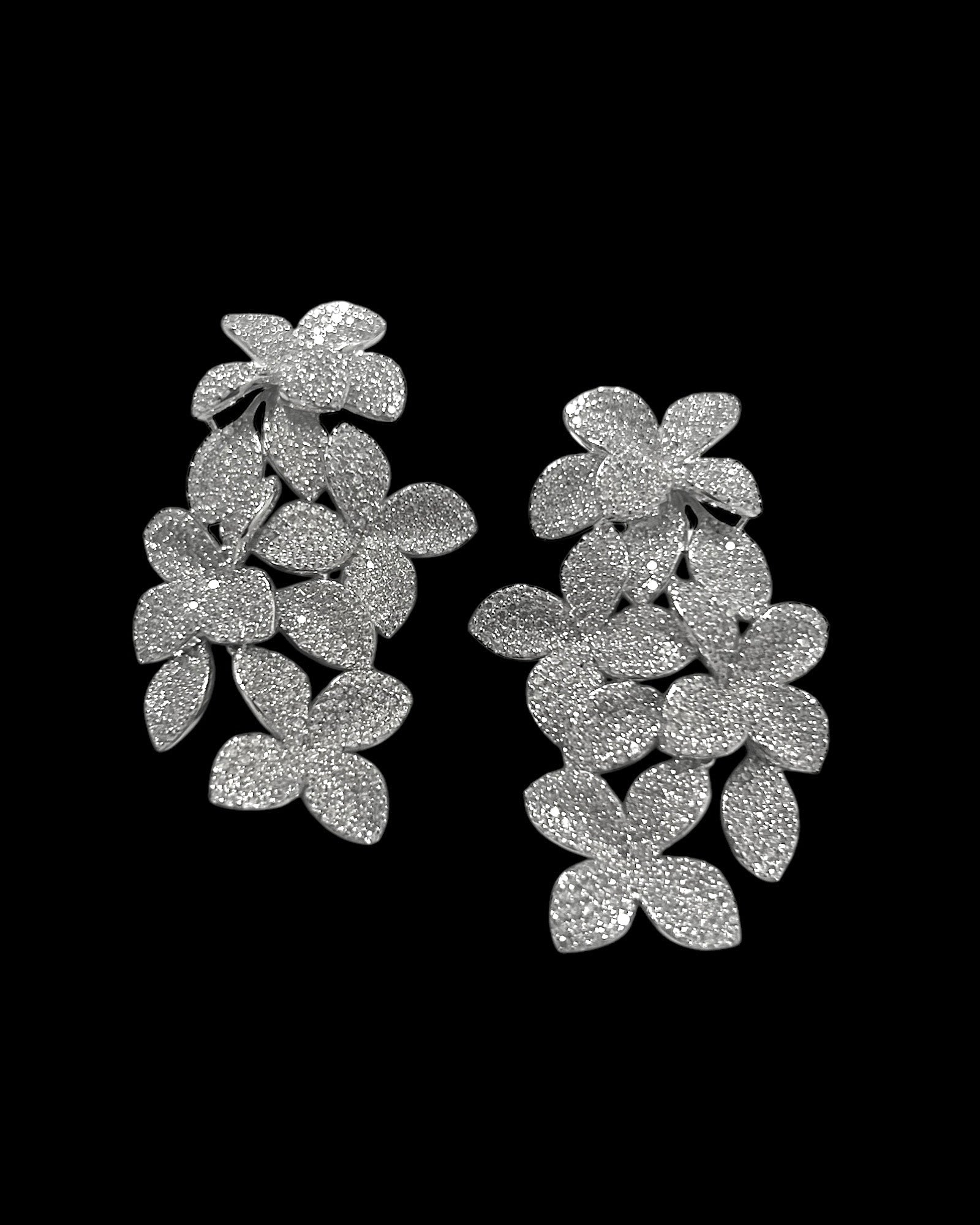 Brincos Pétalas em Prata