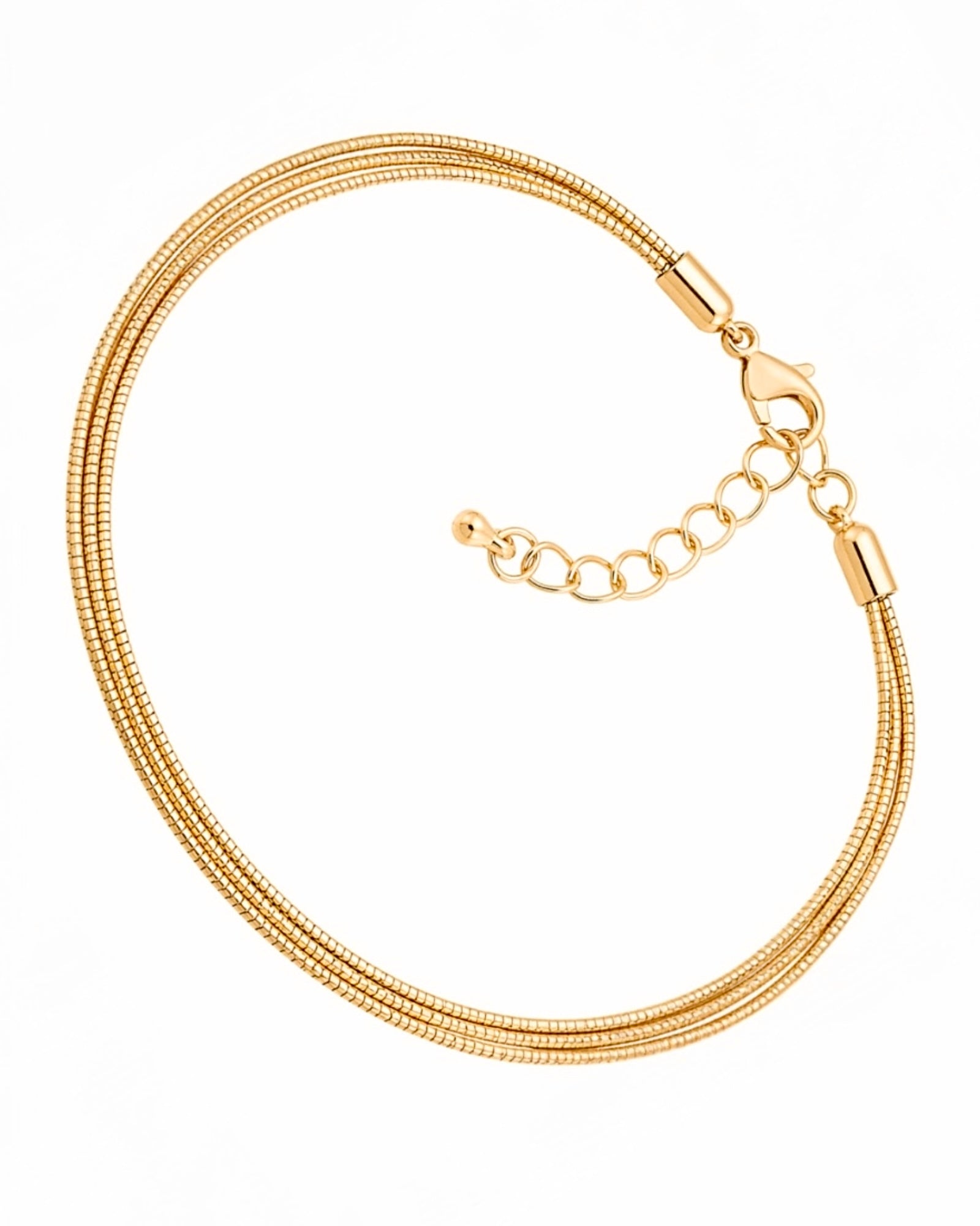 Pulseira Brilhante em Prata Dourada