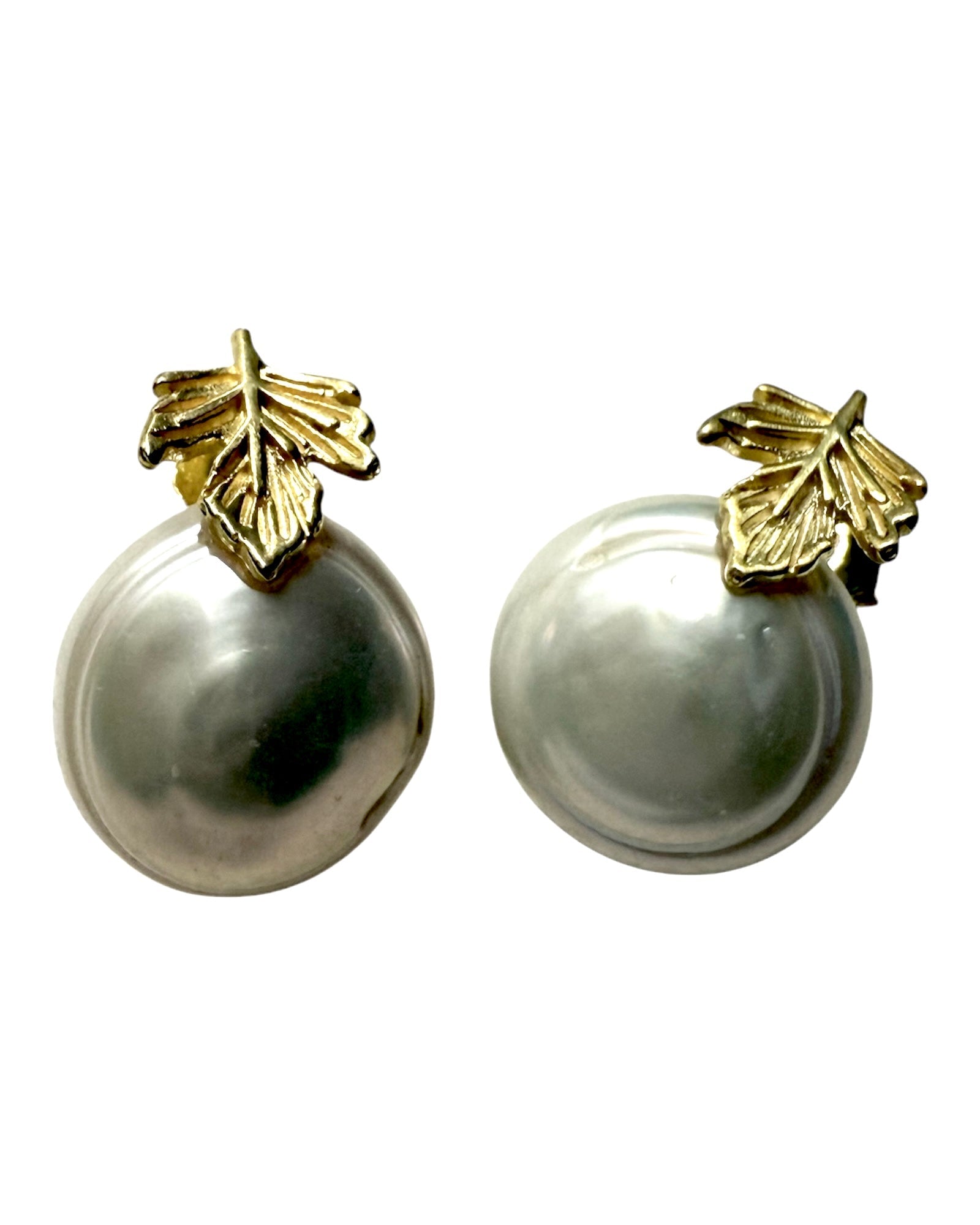 Gold Plated Silver Shiny Earrings