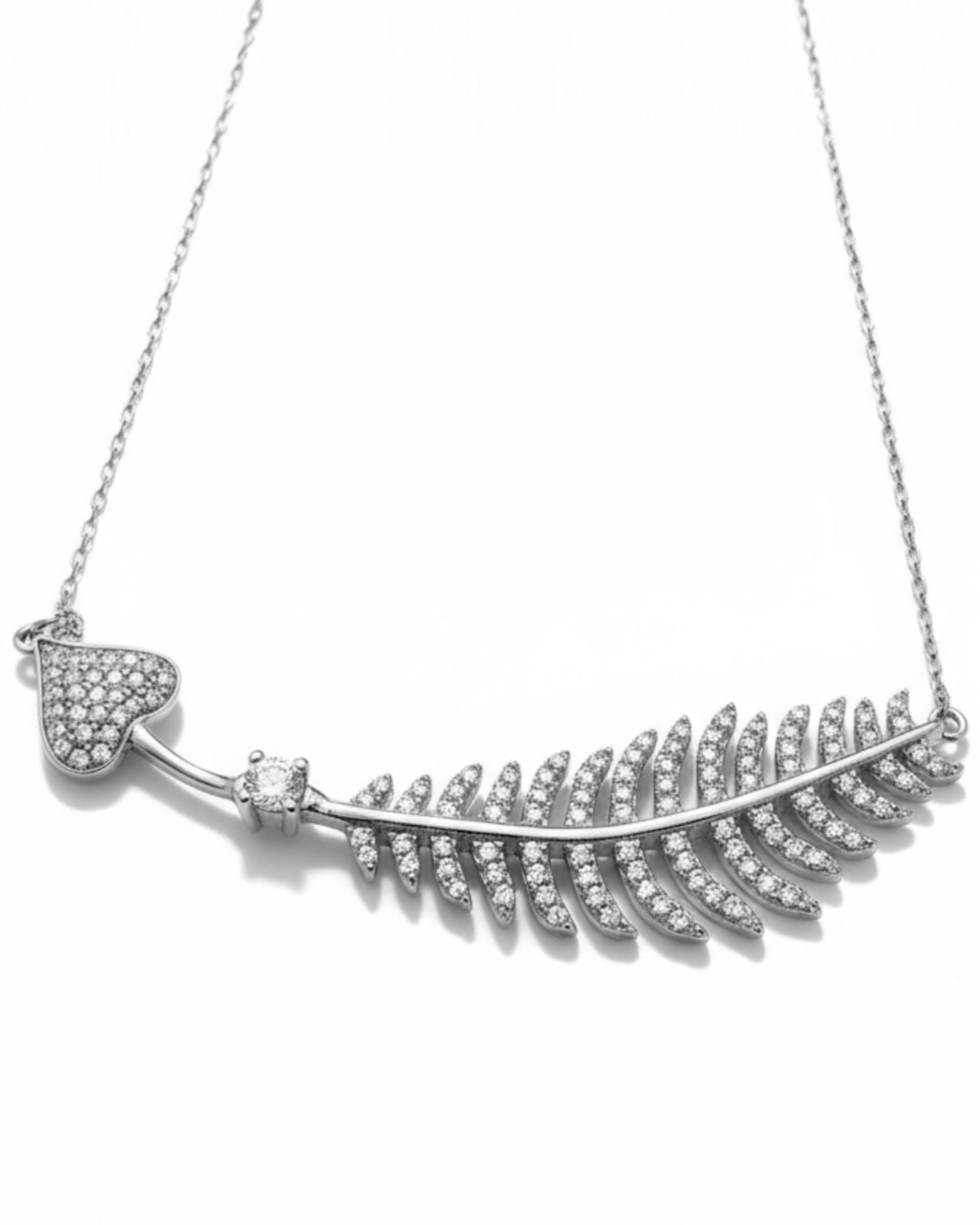 Silver Feather Necklace