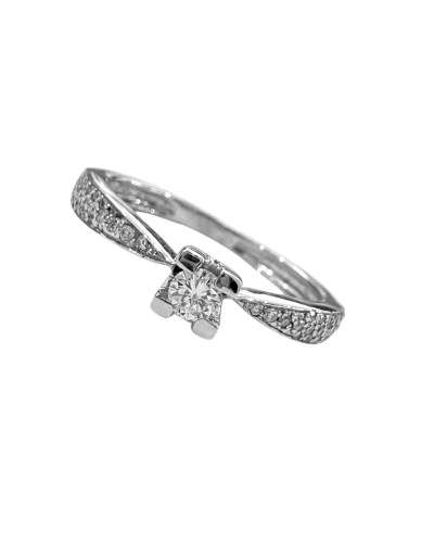 White Gold Solitaire Engagement Ring