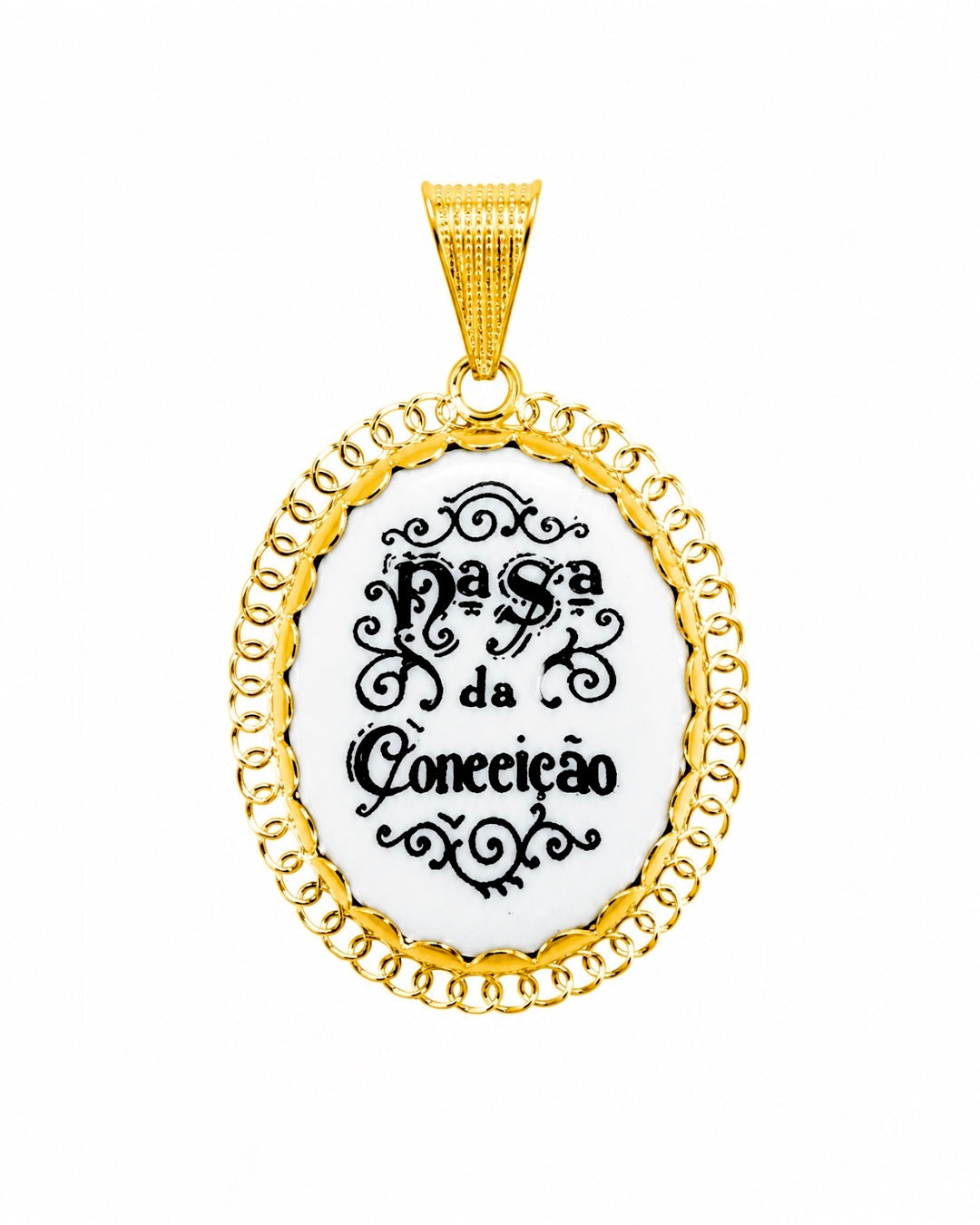 Medalha Nossa Senhora da Conceição em Prata Dourada