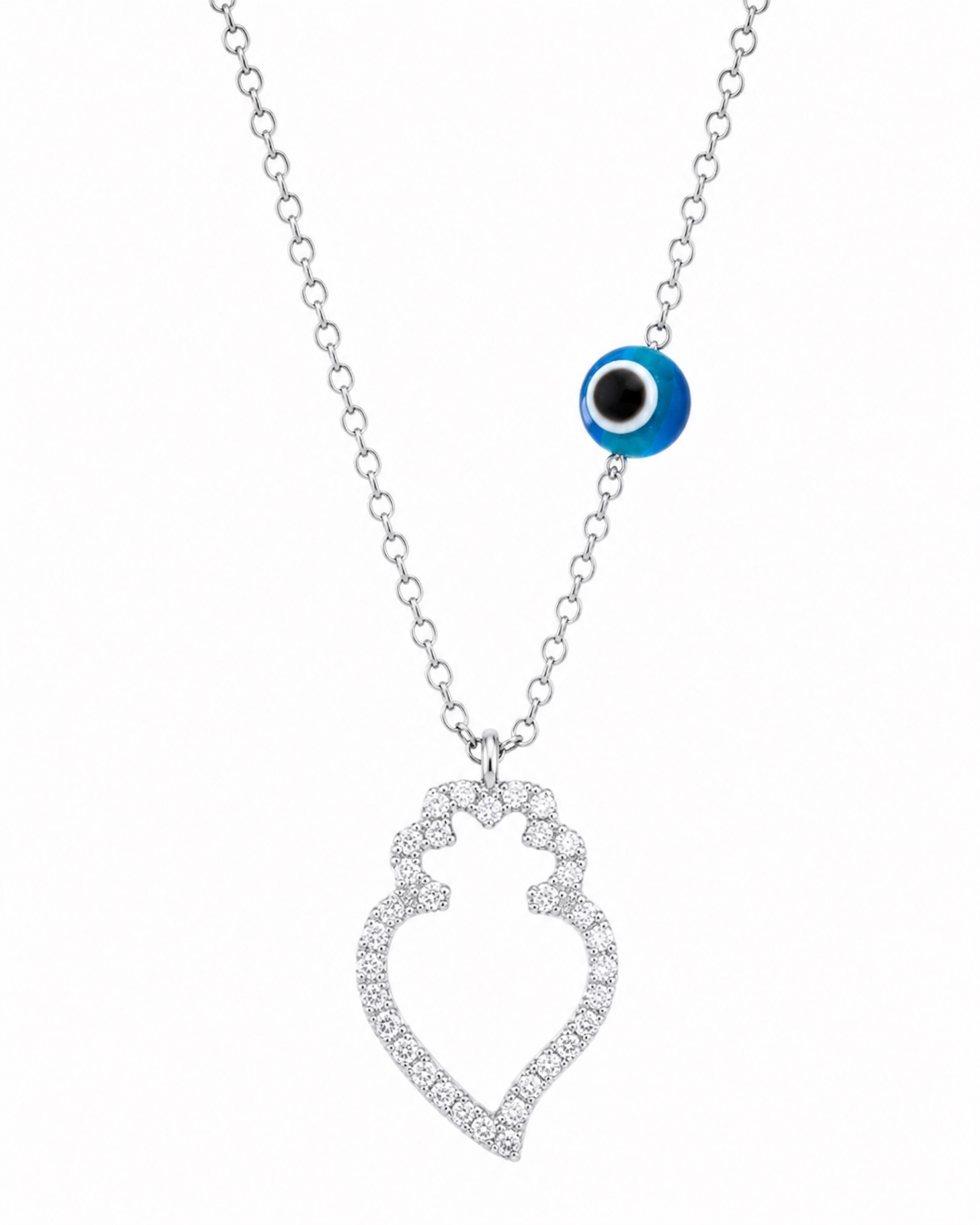 Colar Coração de Viana em Prata
