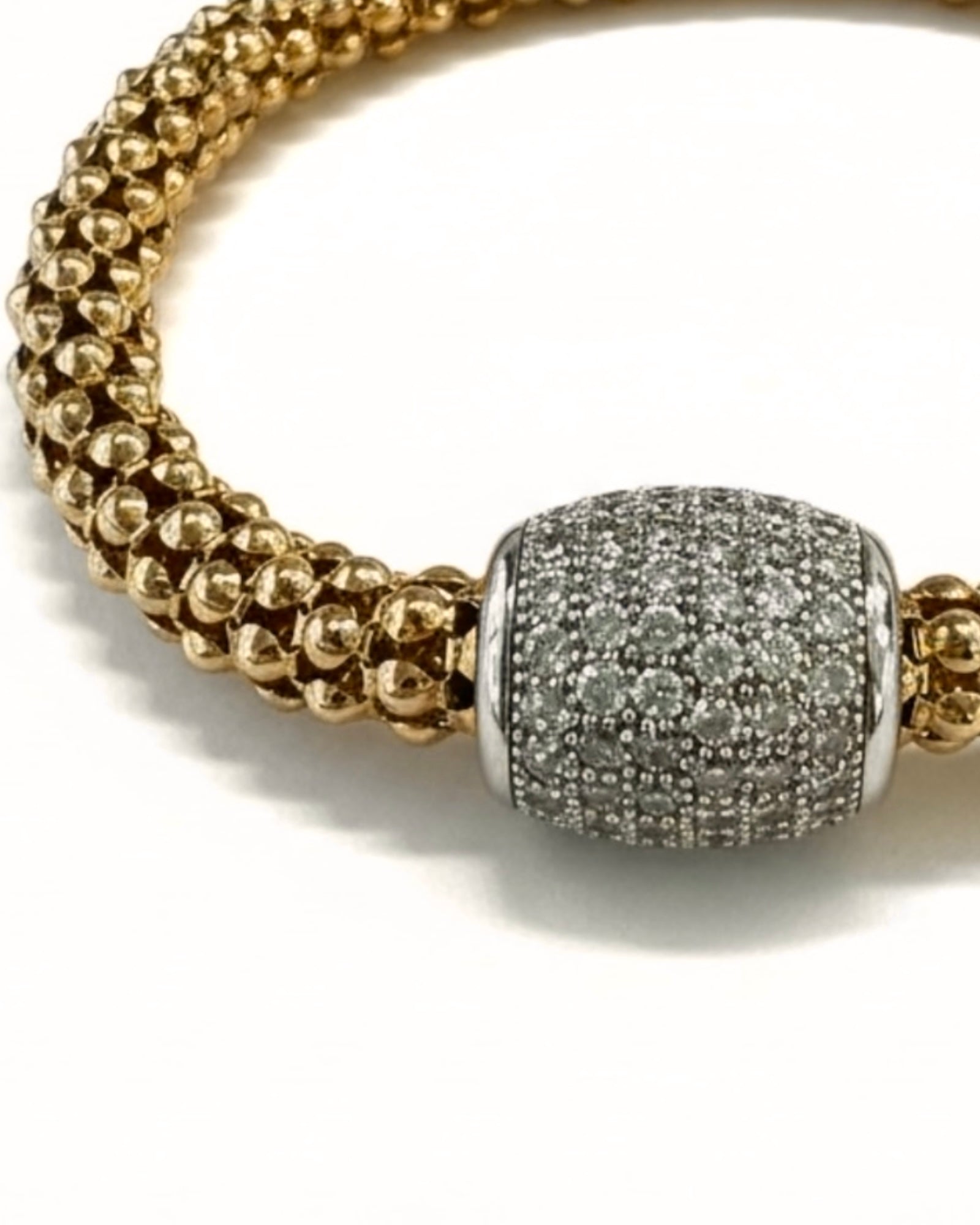 Gold-plated silver center bracelet
