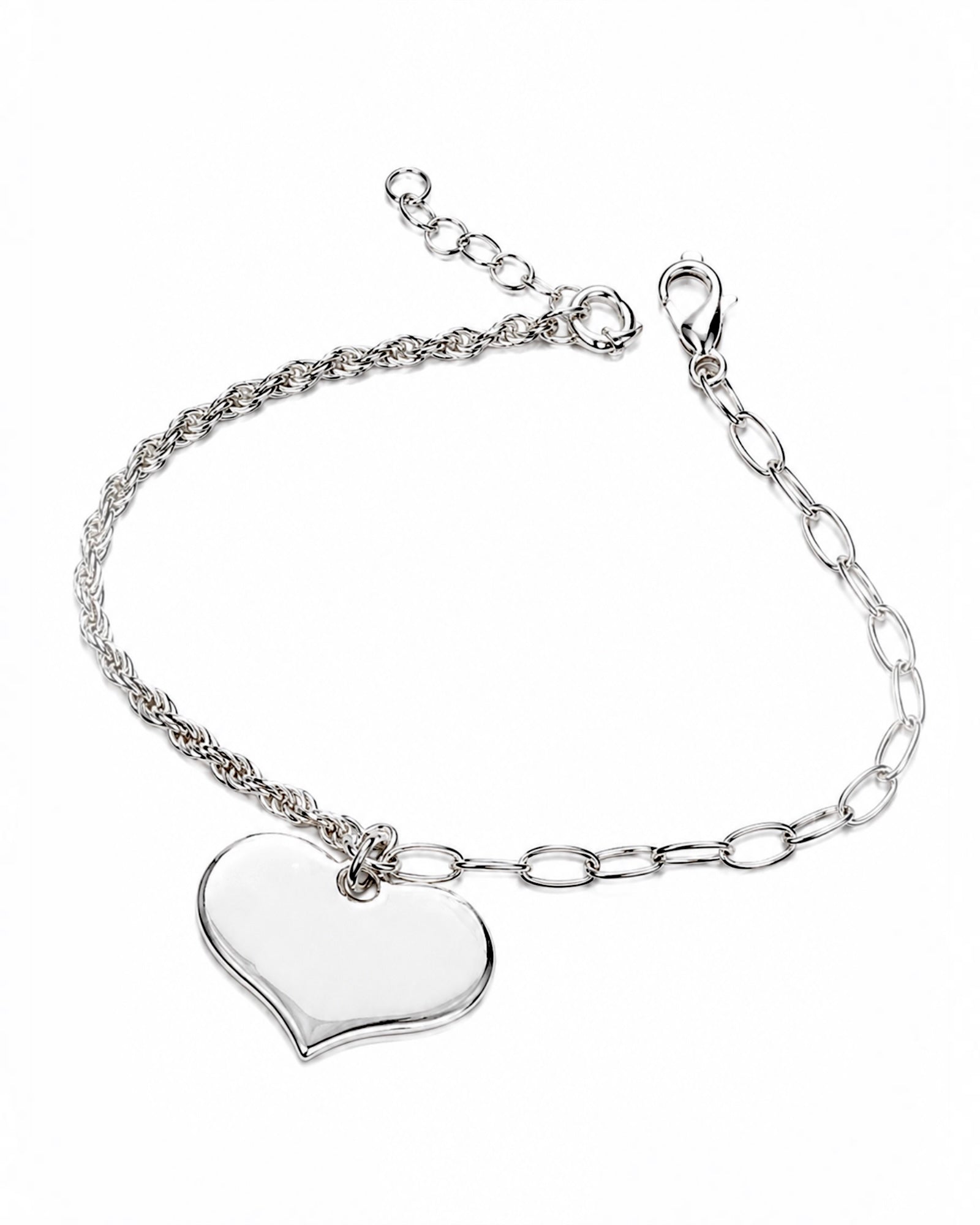 Heart Bracelet in Silver