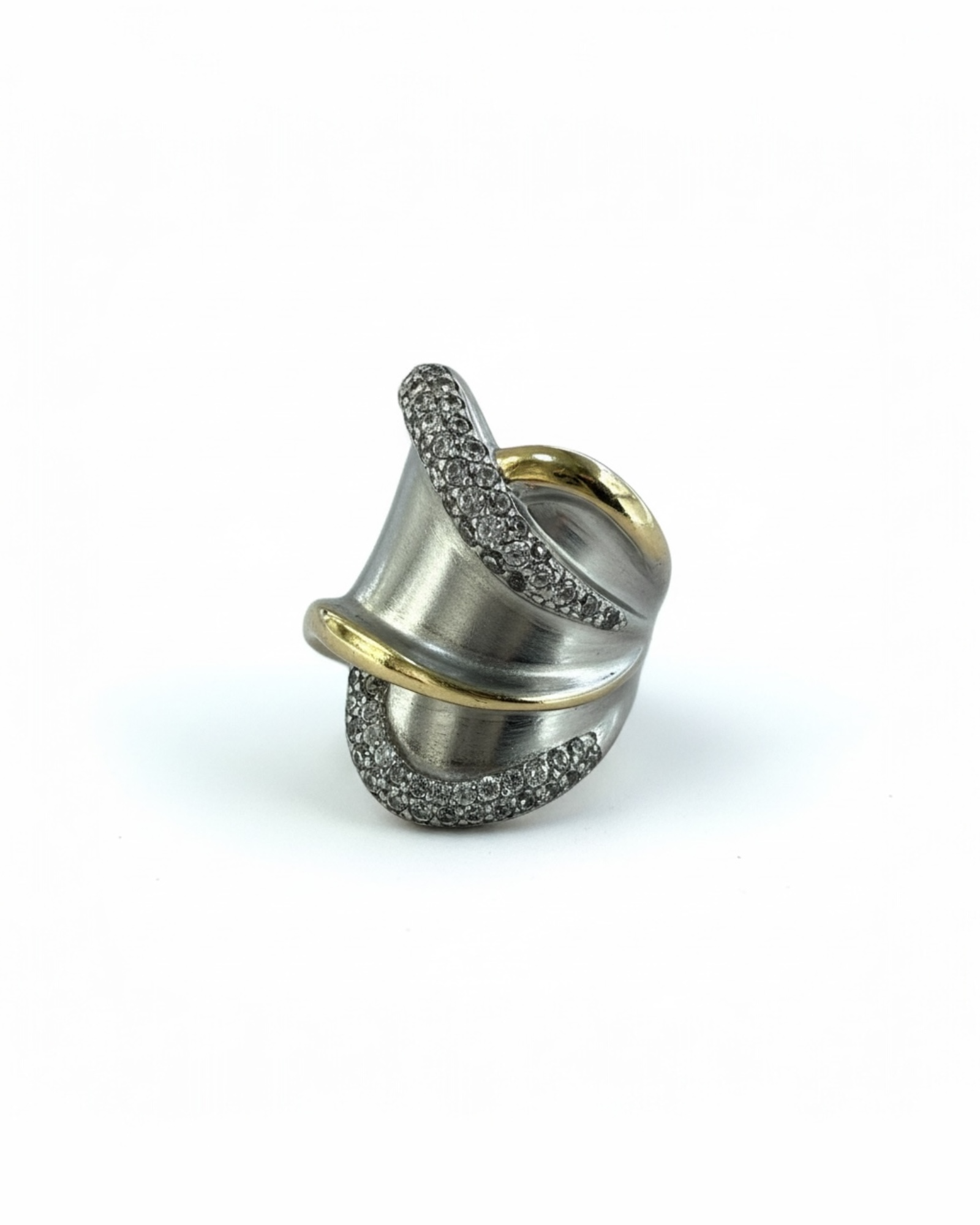 Anel em Prata e Ouro