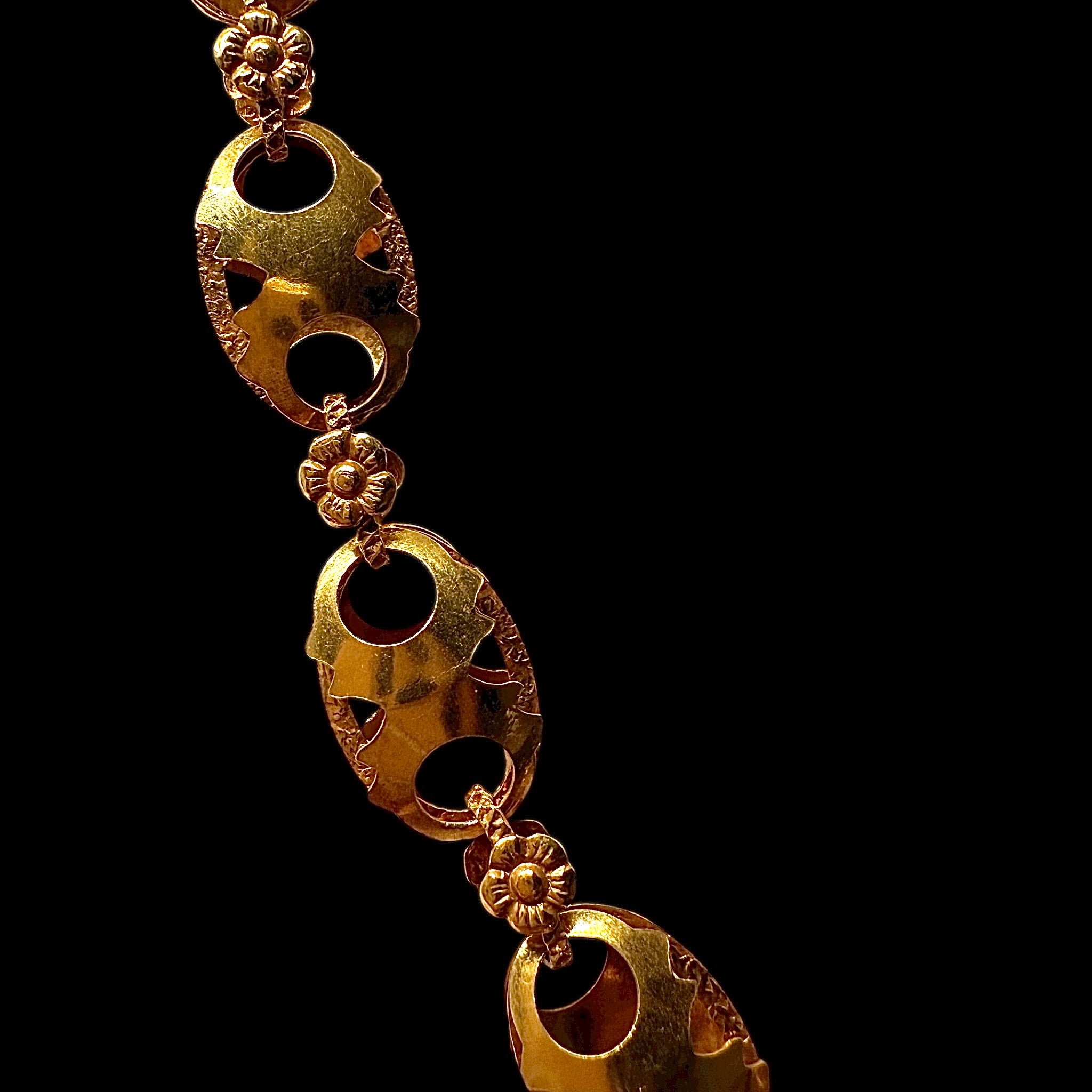 Filigree Chain Necklace in Gold Plated Silver