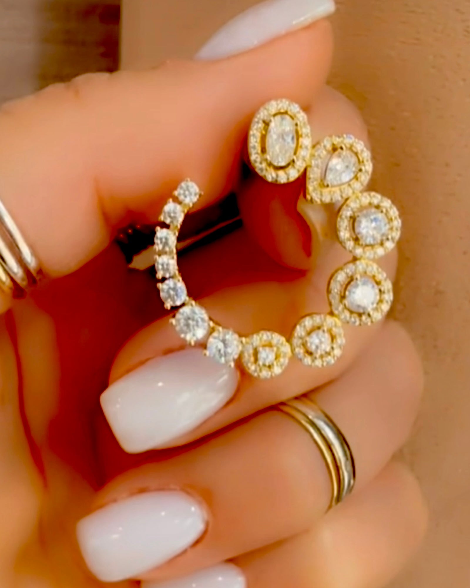 Gold Silver Glitter Earrings