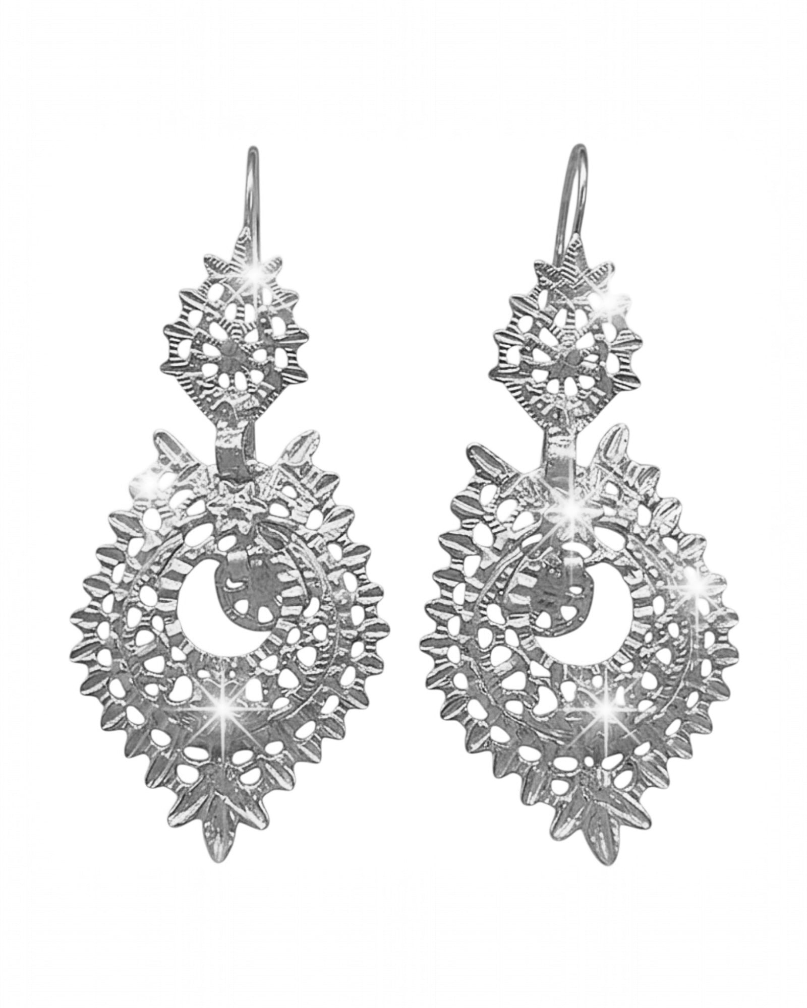 Brincos à Rainha em Prata (com gancho) Nº5