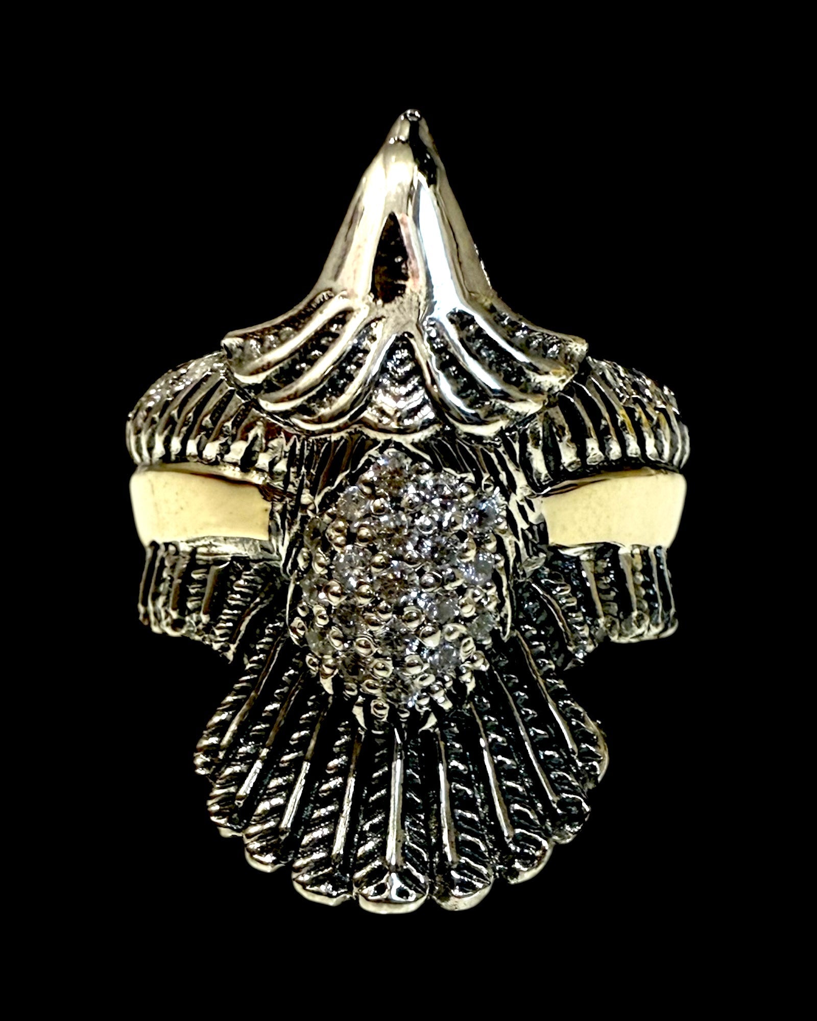Anel Fenix em Prata e Ouro