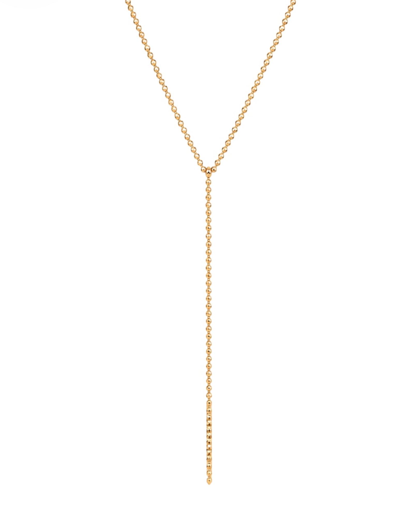 Long necklace in gold-plated silver.