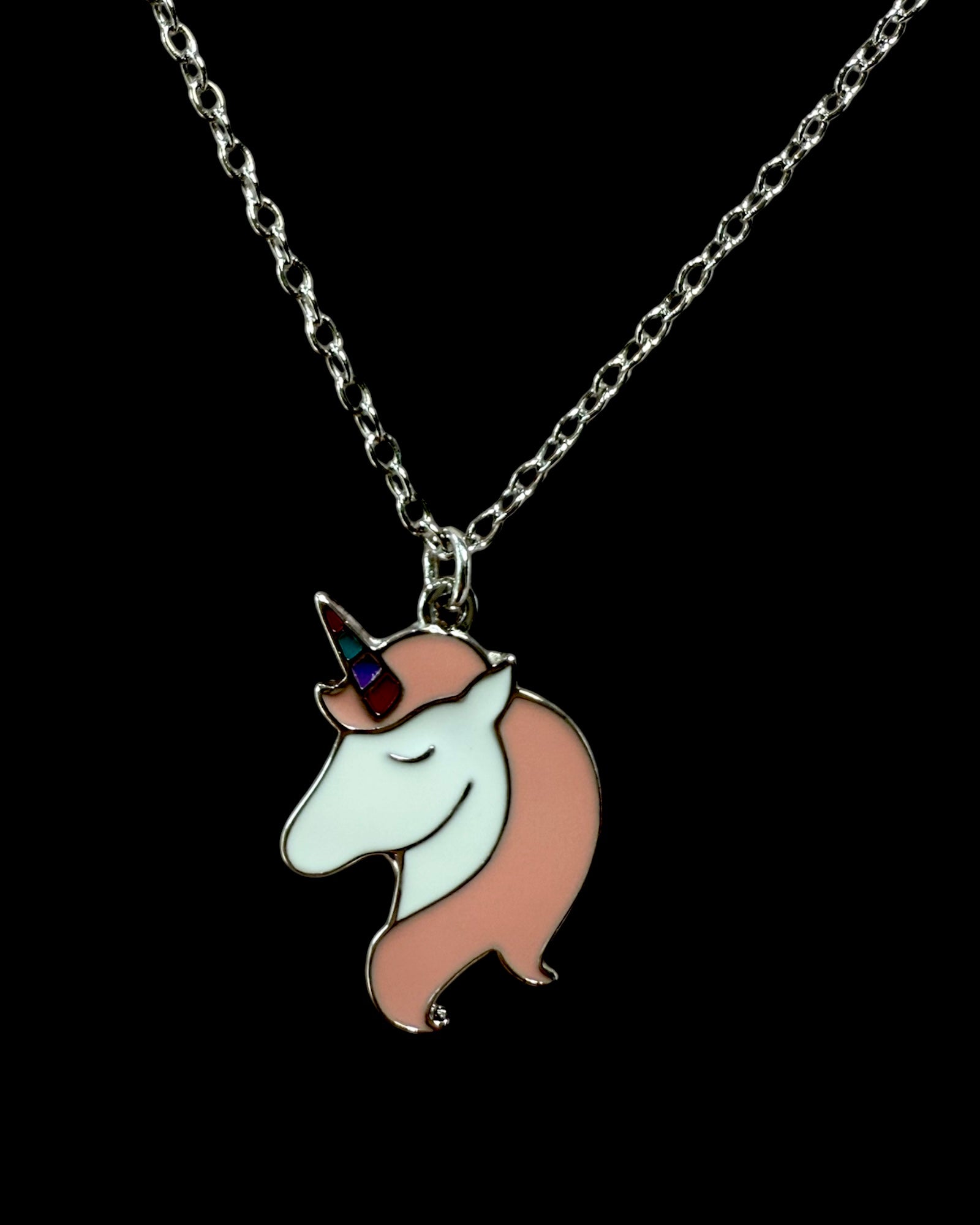 Unicorn Necklace for Kids in Silver