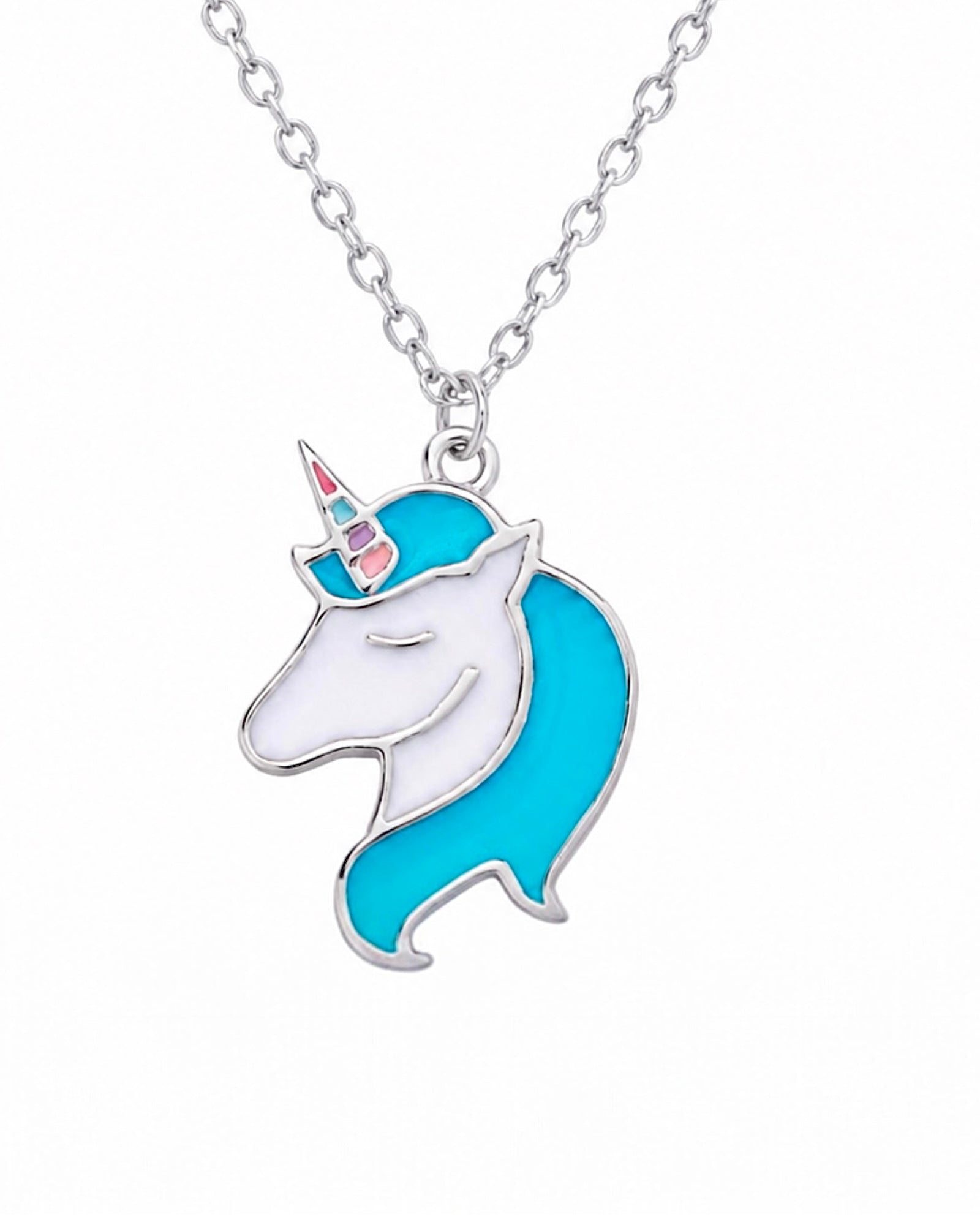 Blue Unicorn Necklace for Children