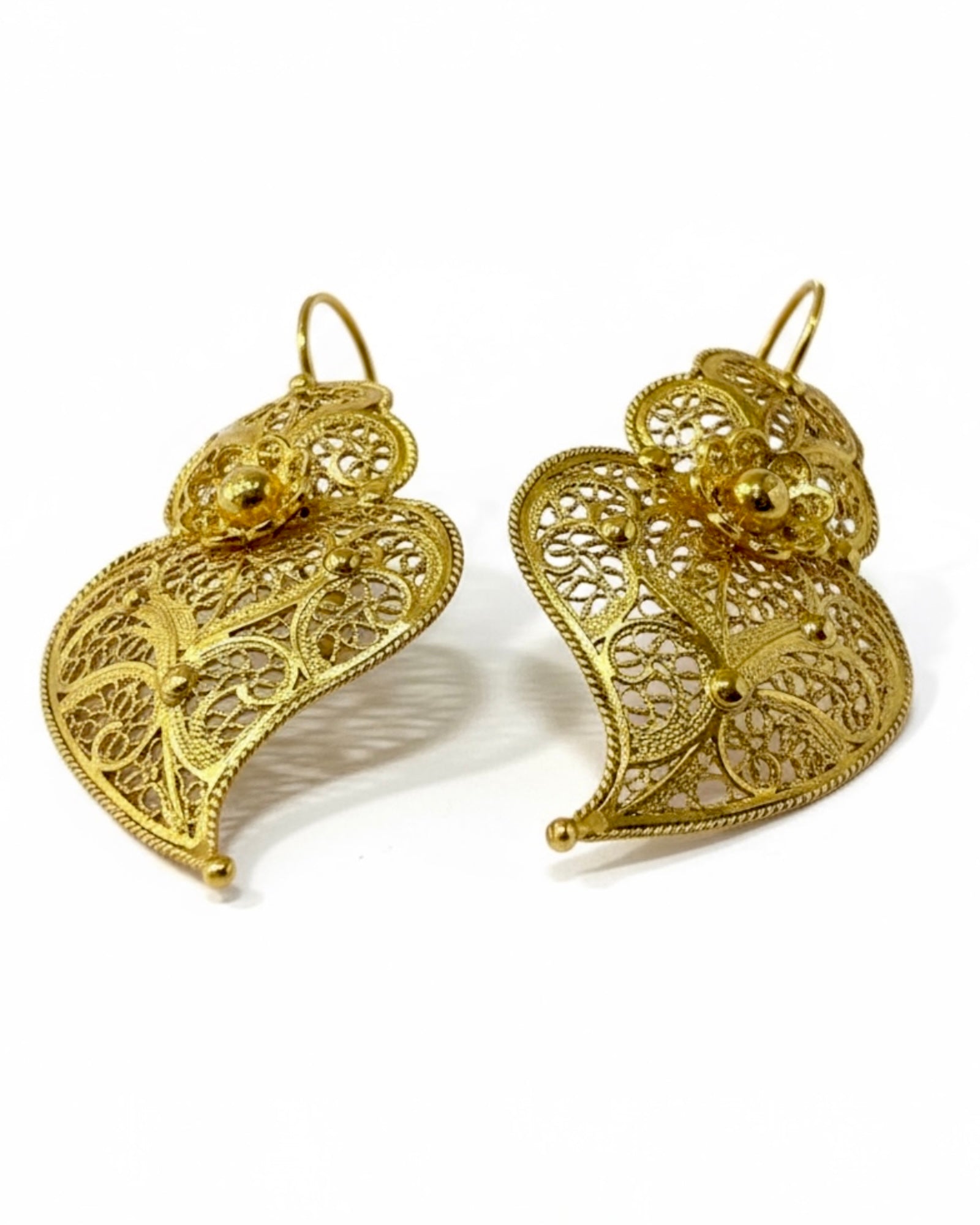 Brincos Coração de Viana em Ouro