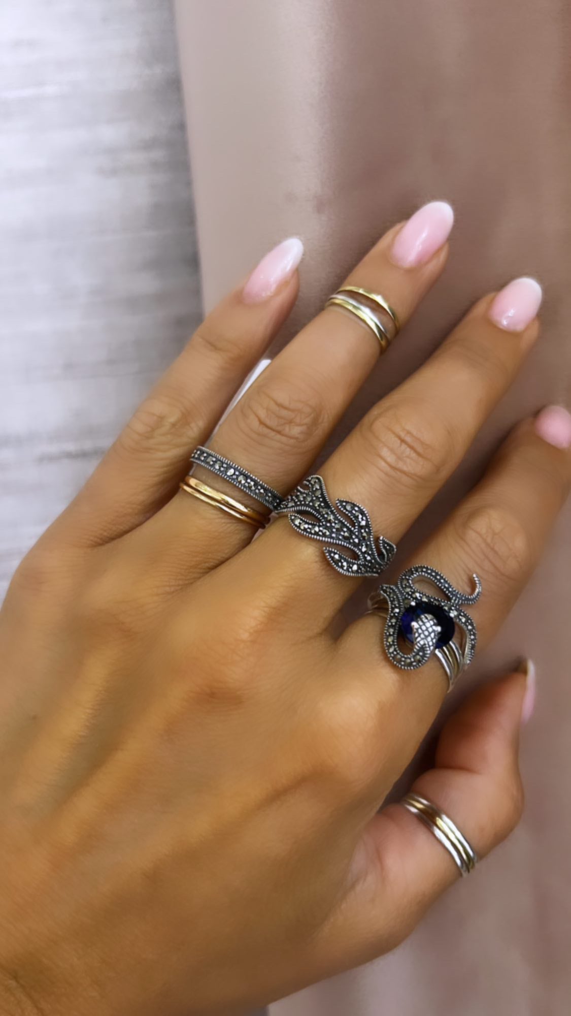 Silver Leaves Ring