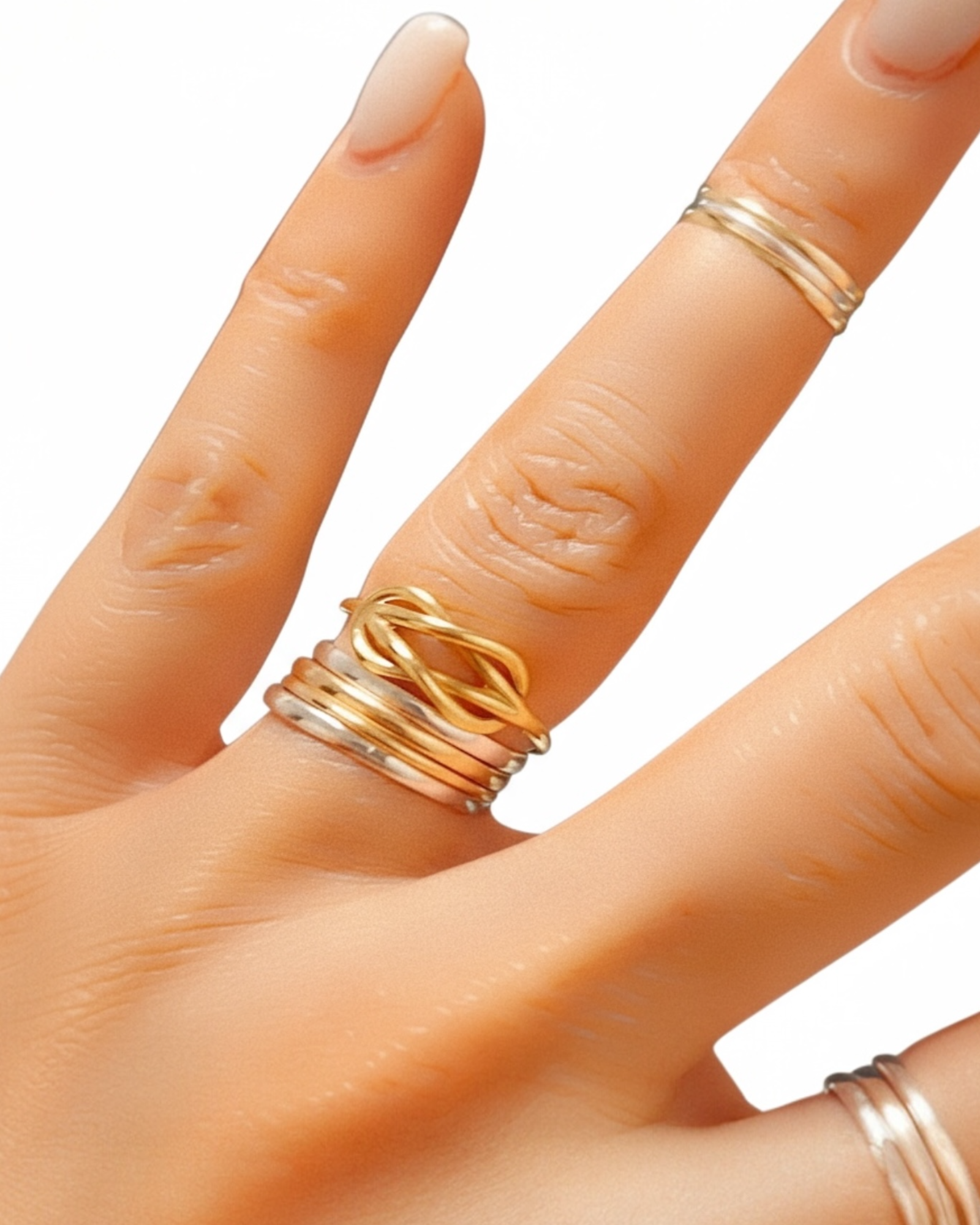 Gold Happiness Knot Ring