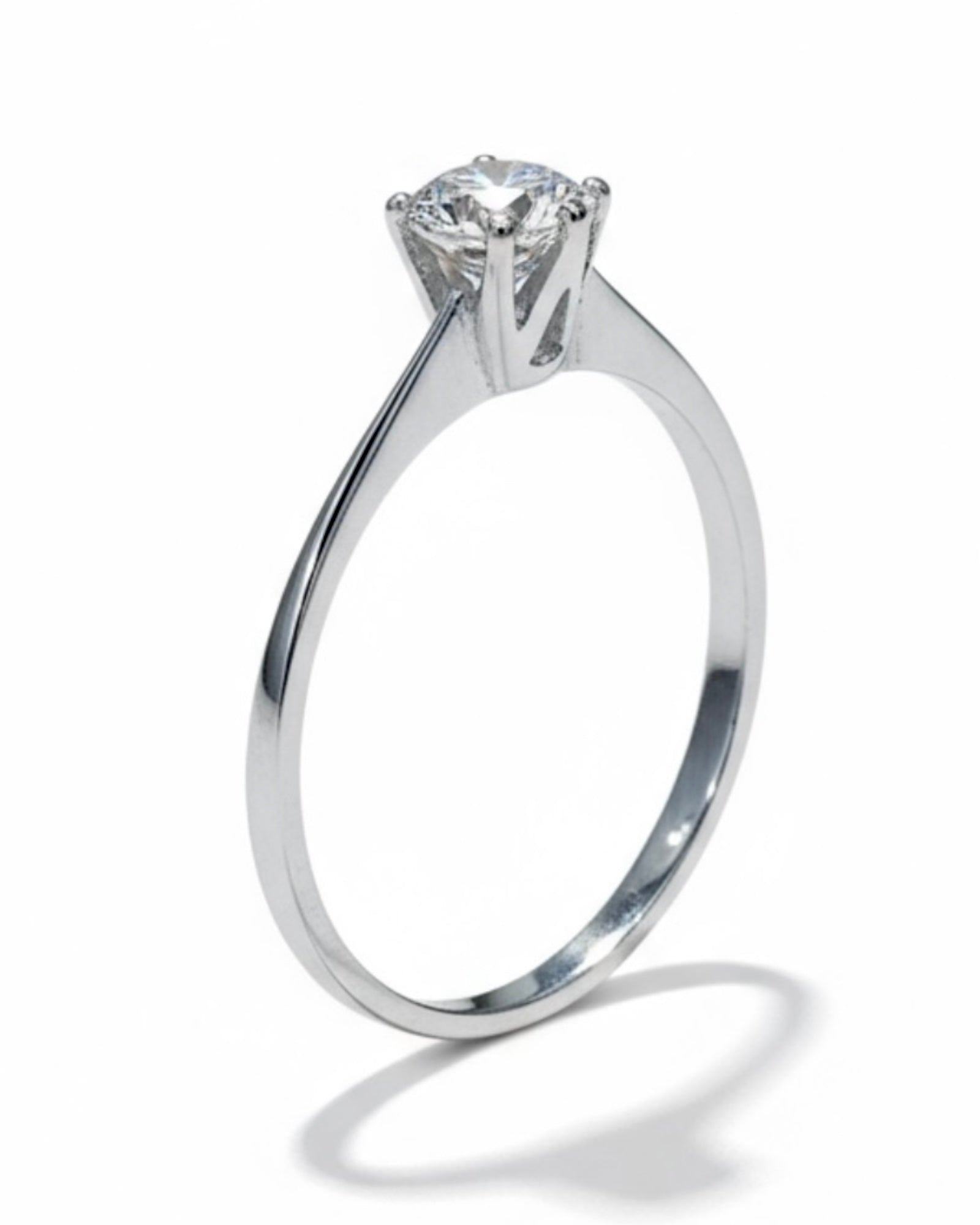 Solitaire Engagement Ring in White Gold