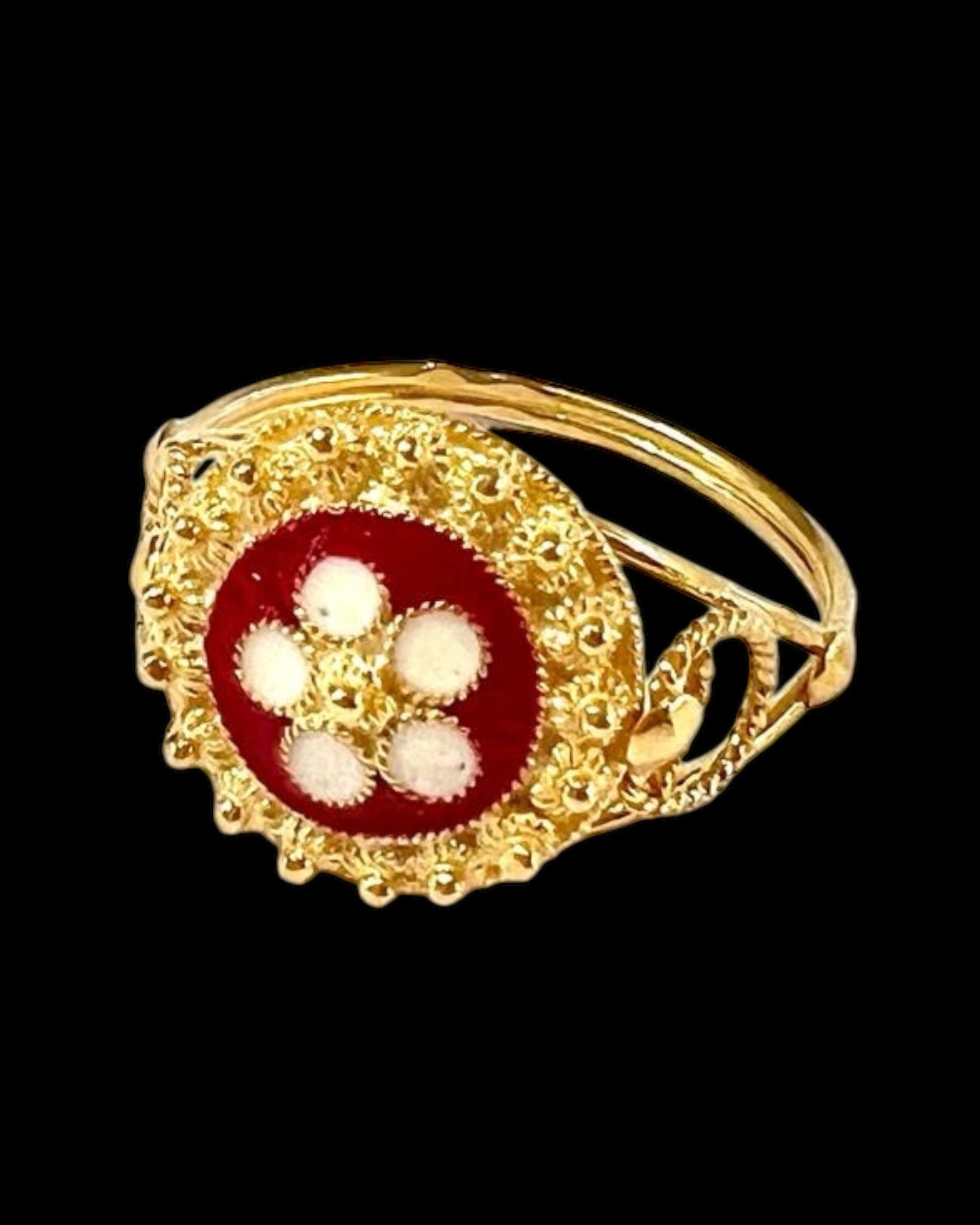 Snail Ring in Gold Plated Silver
