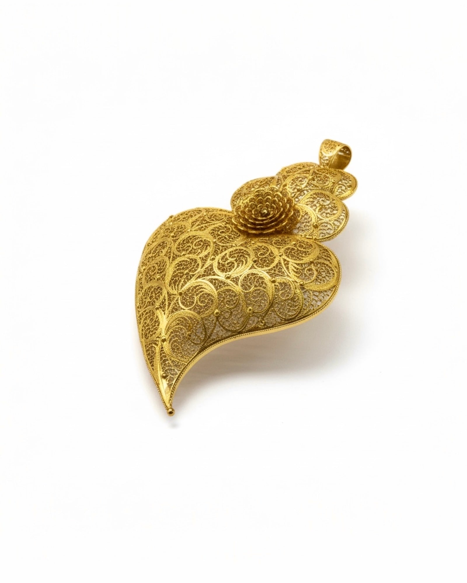 Medalha Coração de Viana de Filigrana em Ouro 19kl