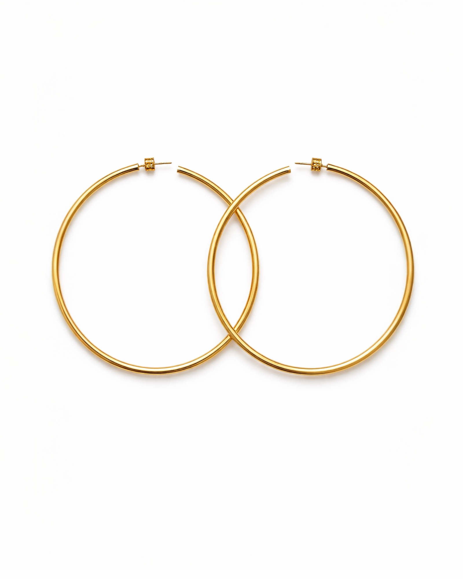 Gold Plated Silver Hoop Earrings