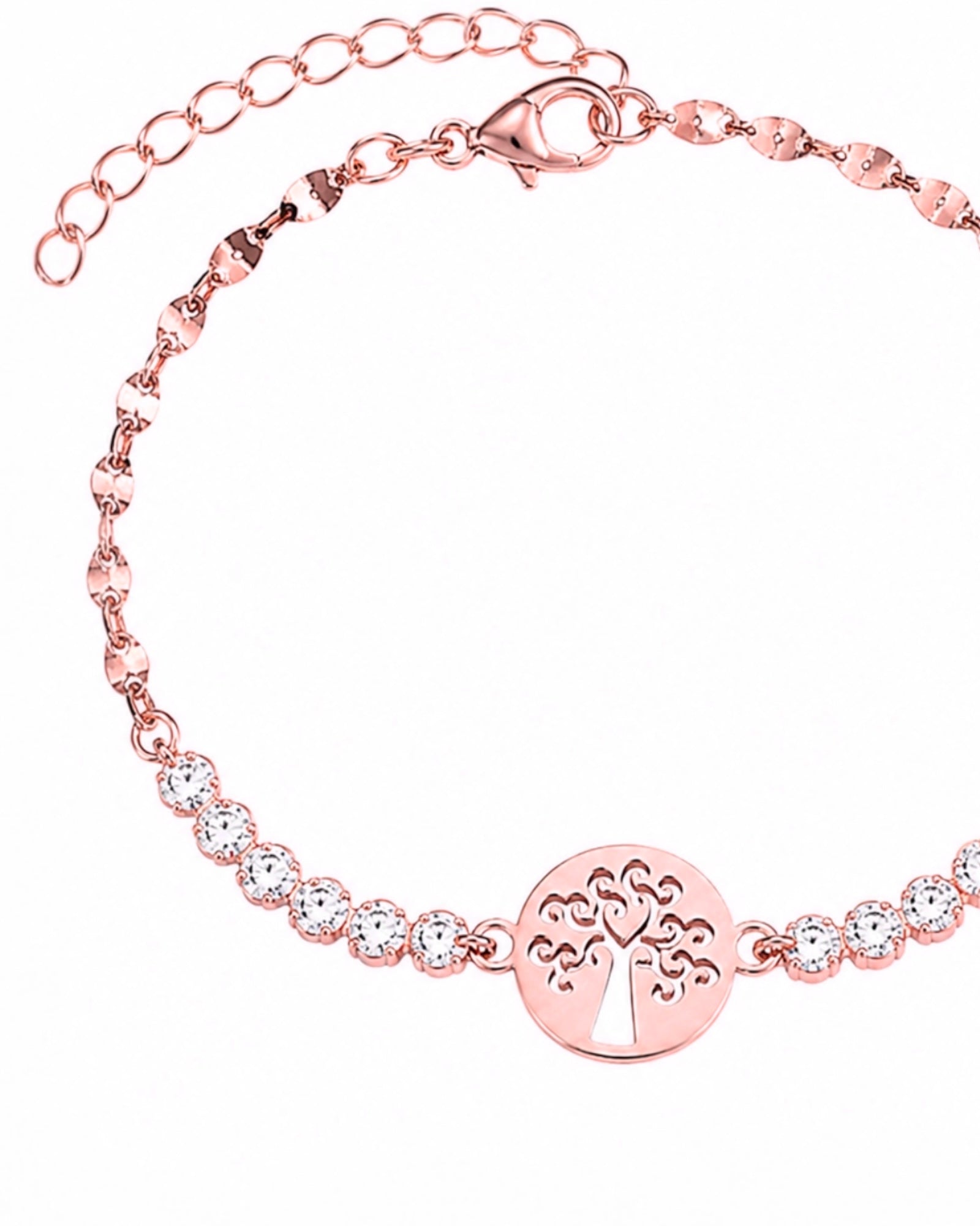 Tree of Life Bracelet in Rose Silver