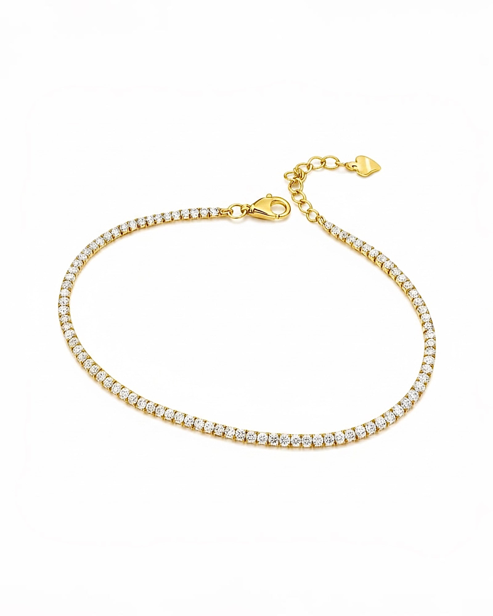 Pulseira com Brilho em Prata Dourada