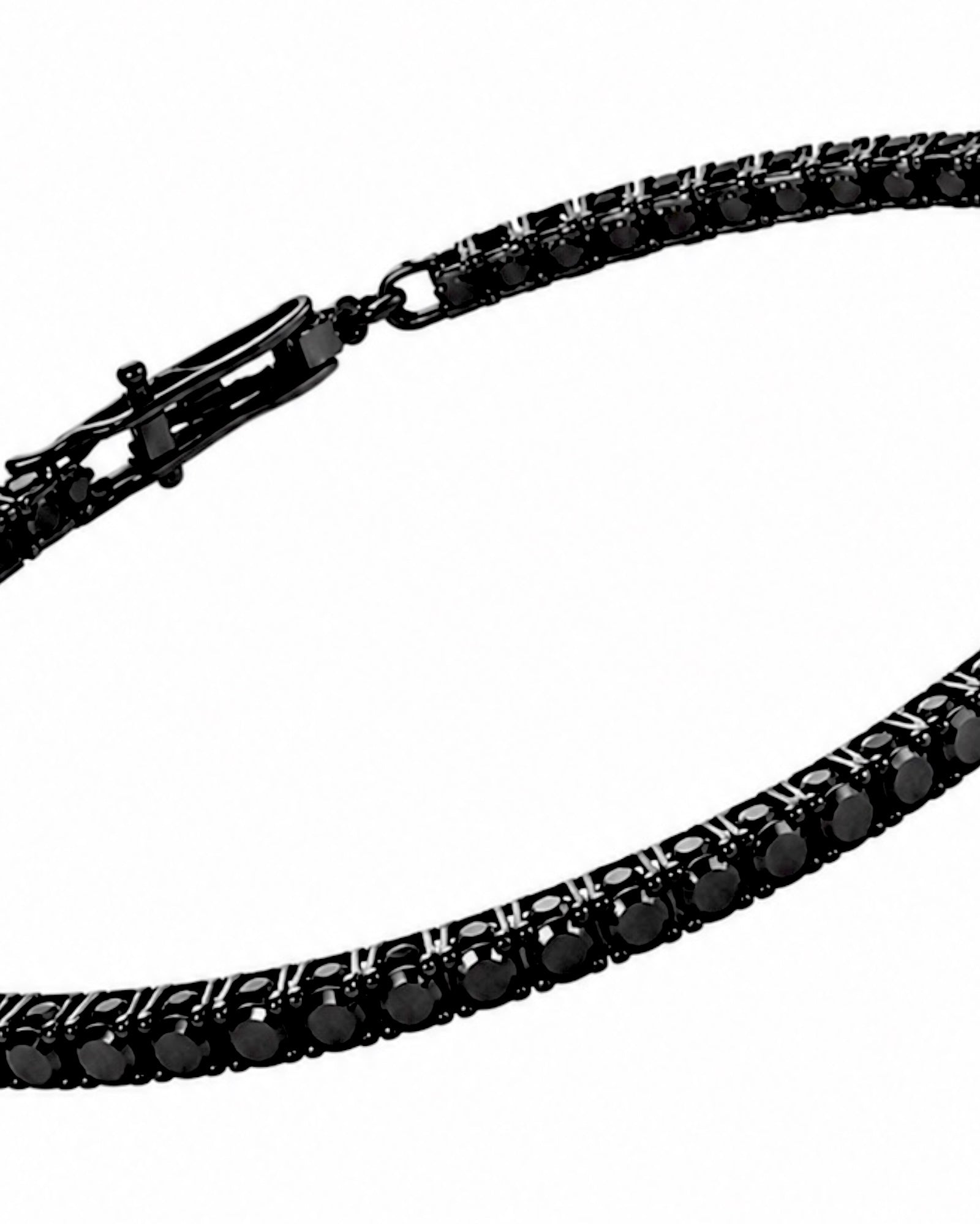 Pulseira Masculina Luxury Black com Zircónias Pretas