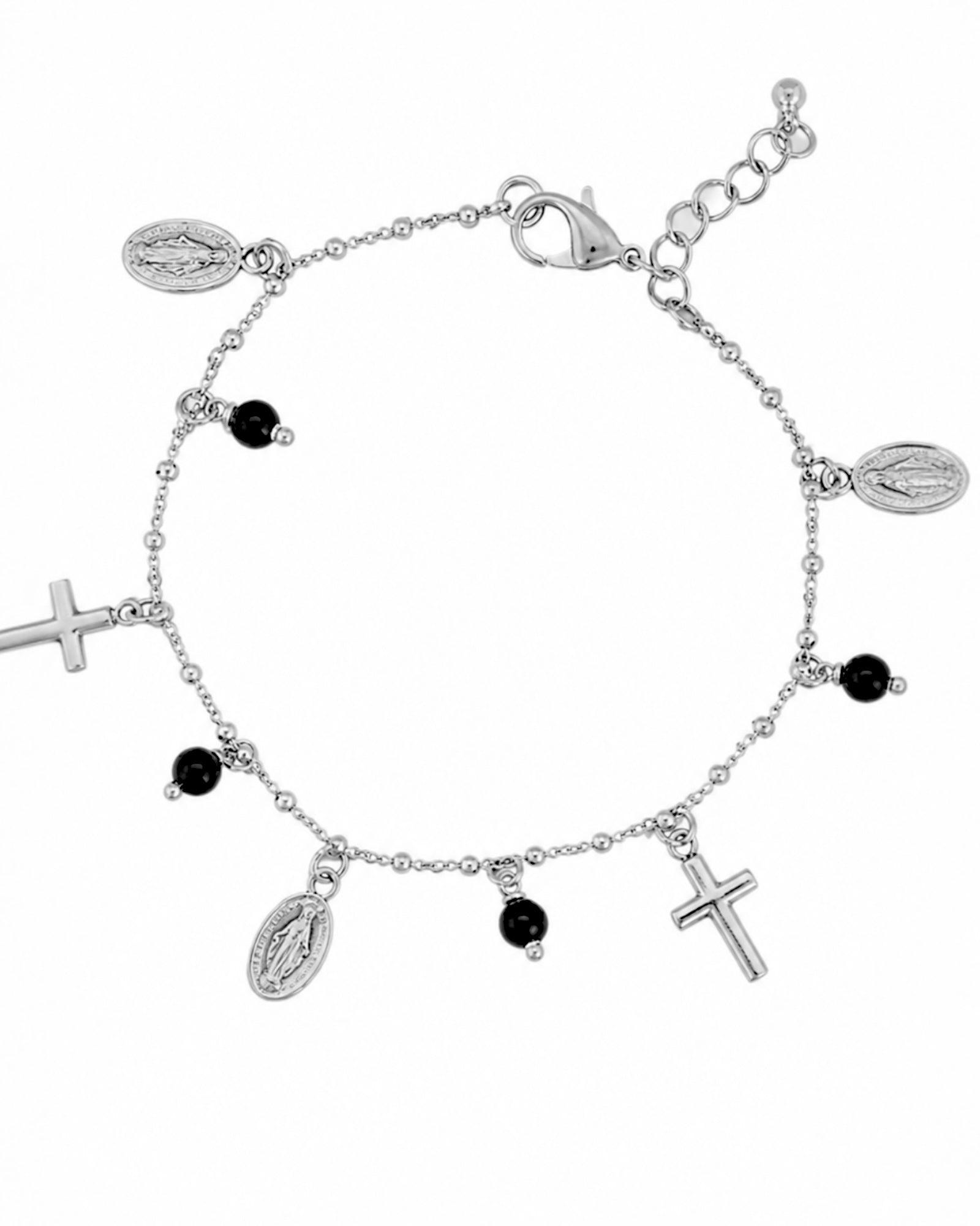 Bracelet with Symbols in Silver