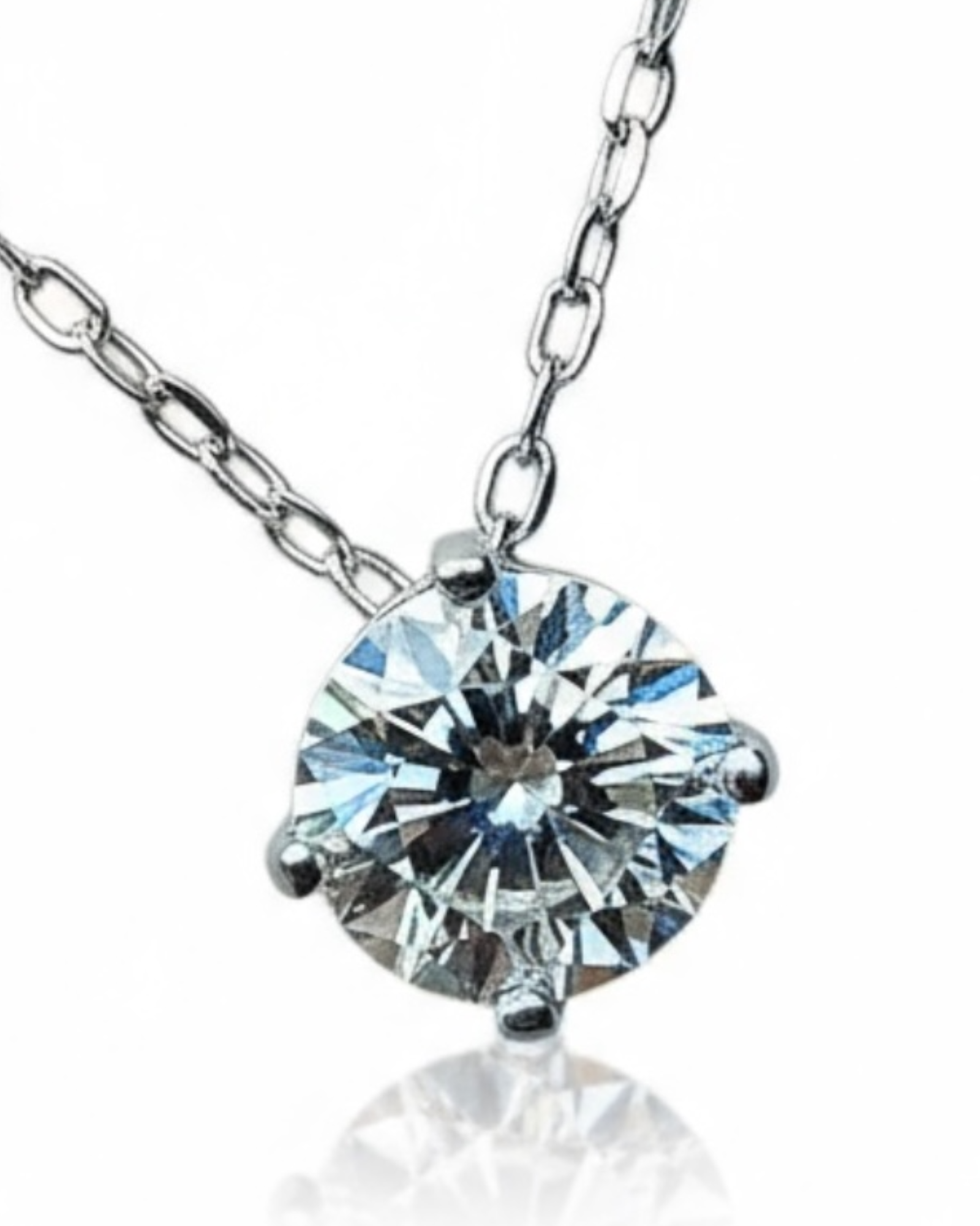 Silver Point of Light Necklace