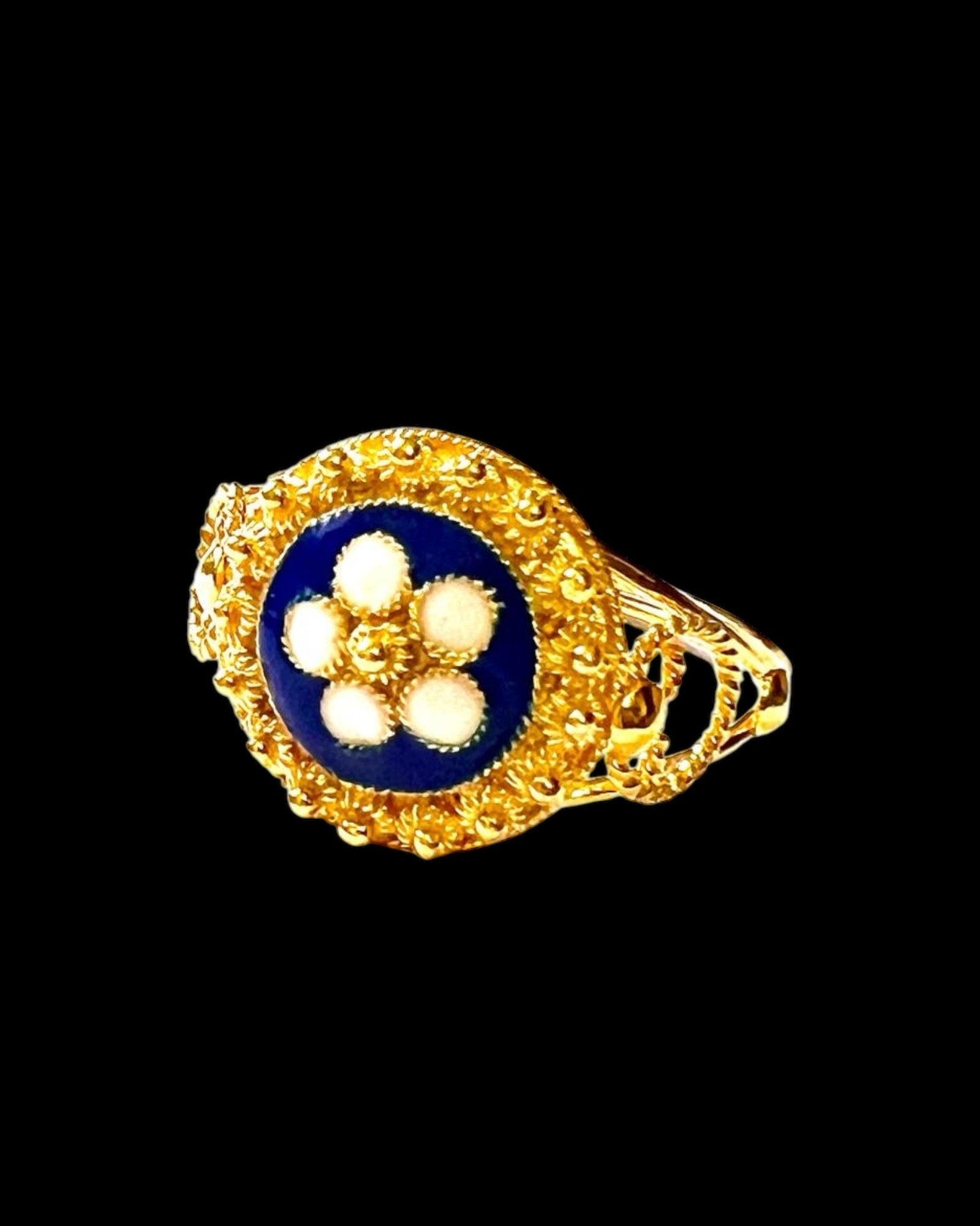 Snail Ring in Gold Plated Silver