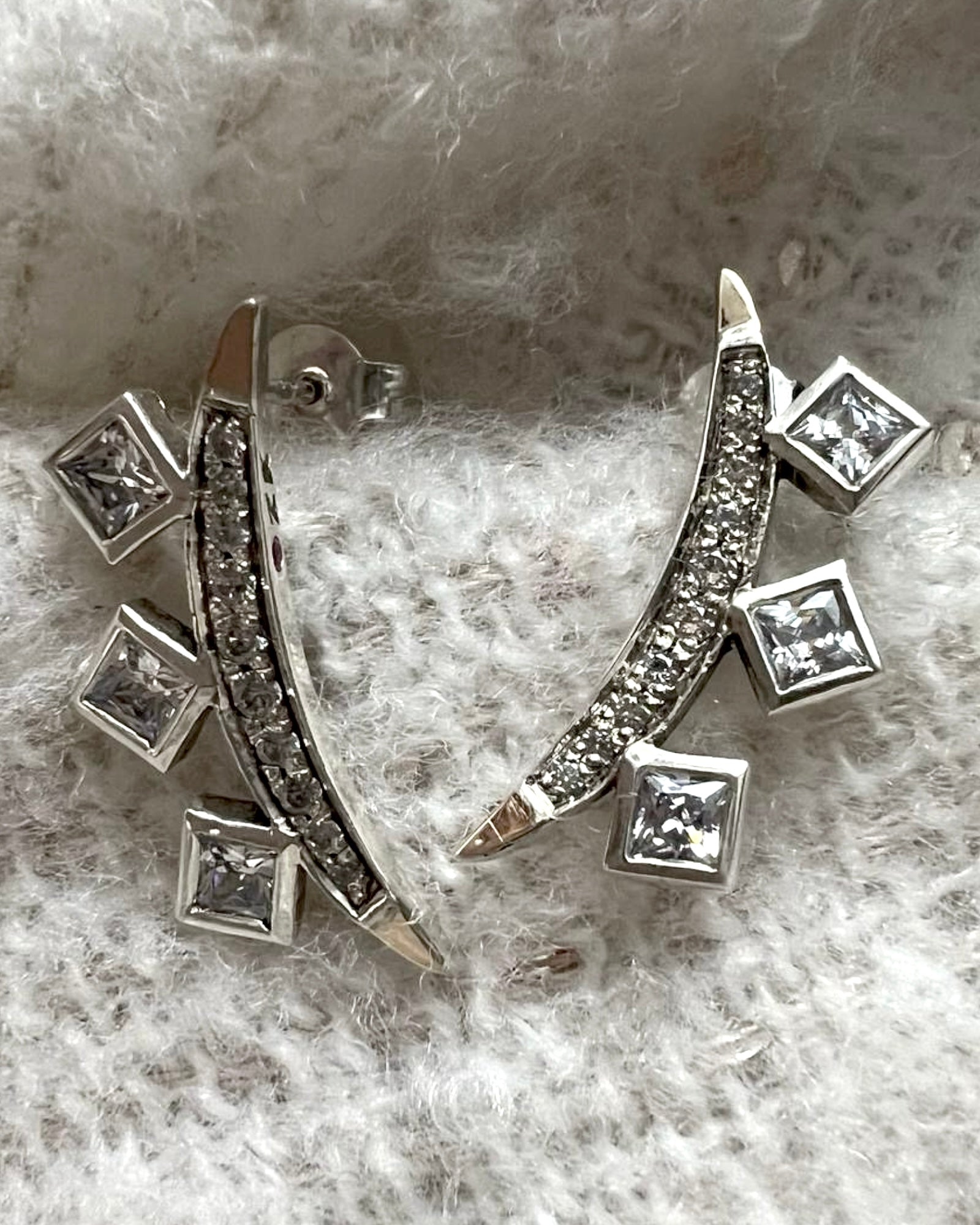 Silver and Gold Sparkle Earrings