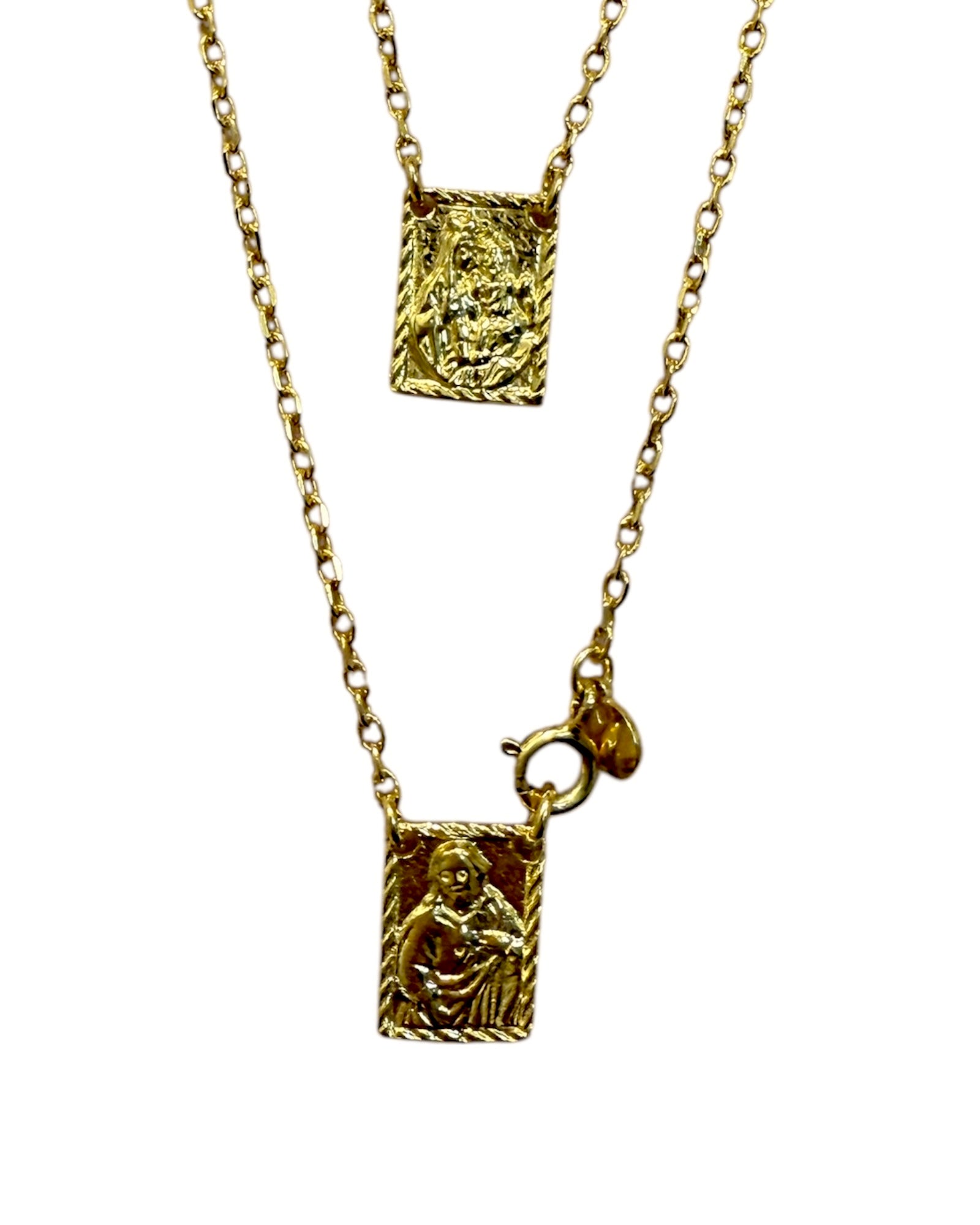 Traditional Scapular in Gold Silver