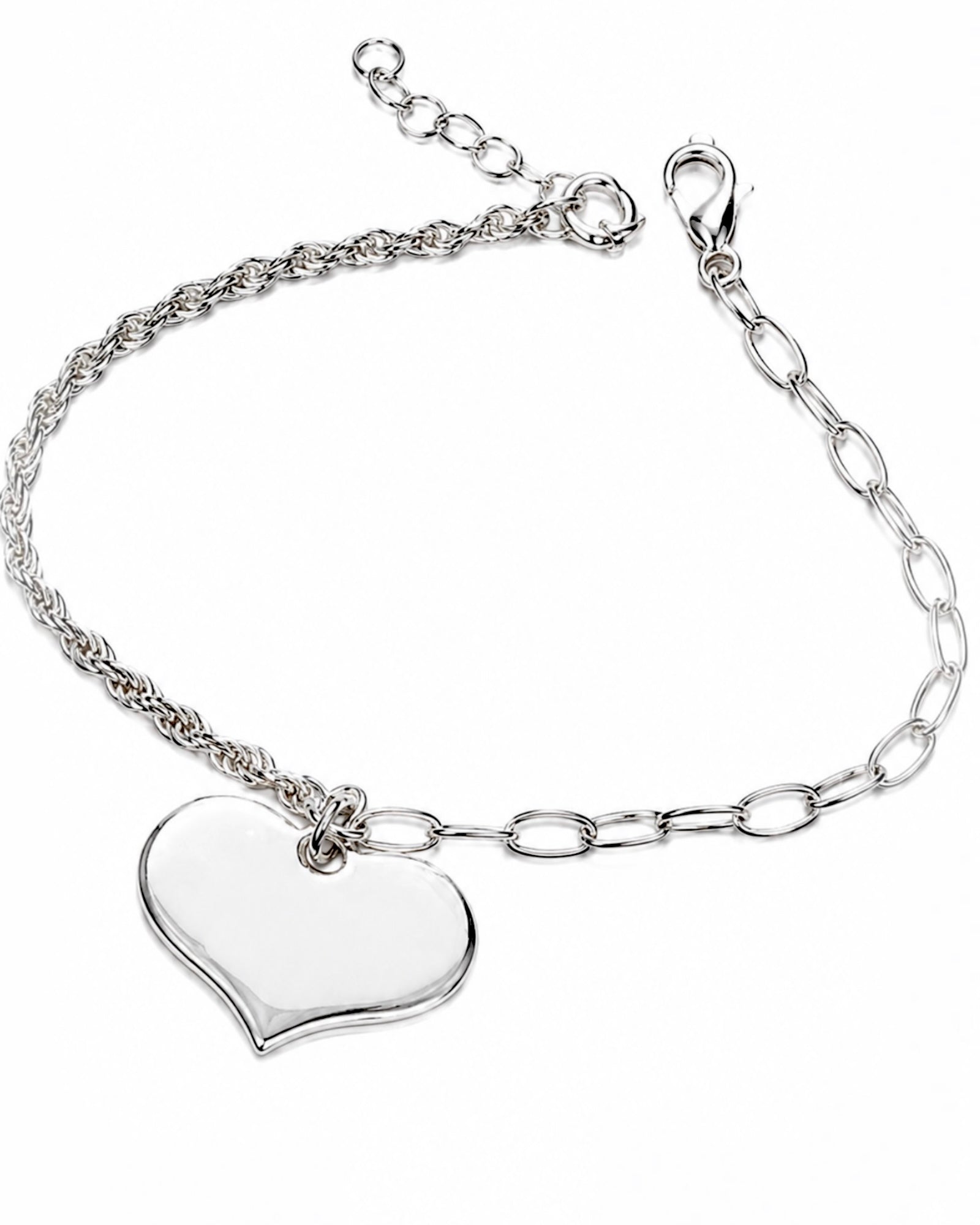 Heart Bracelet in Silver