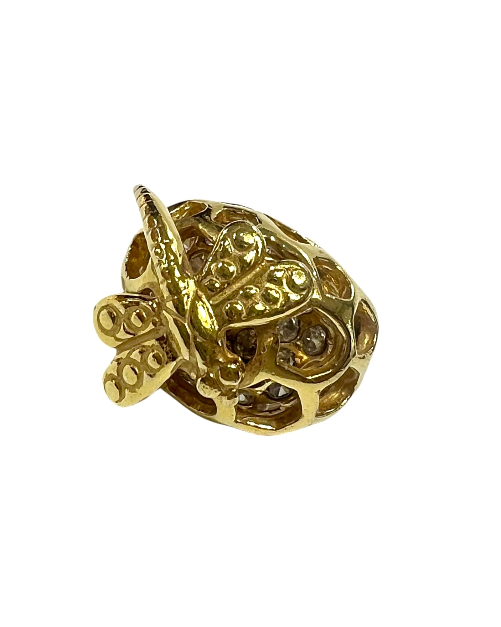 Dragonfly Ring in Gold Plated Silver
