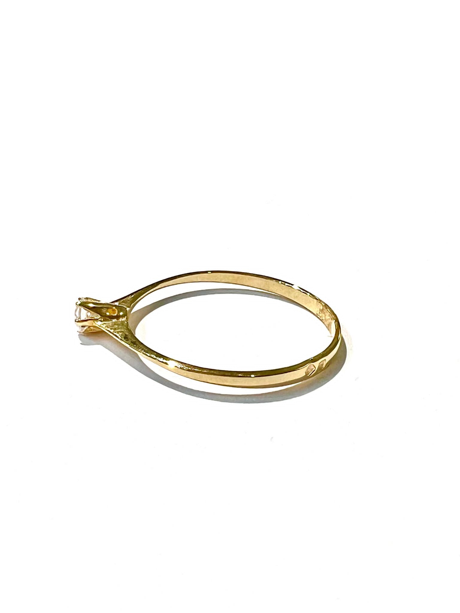 Yellow Gold Solitaire Engagement Ring