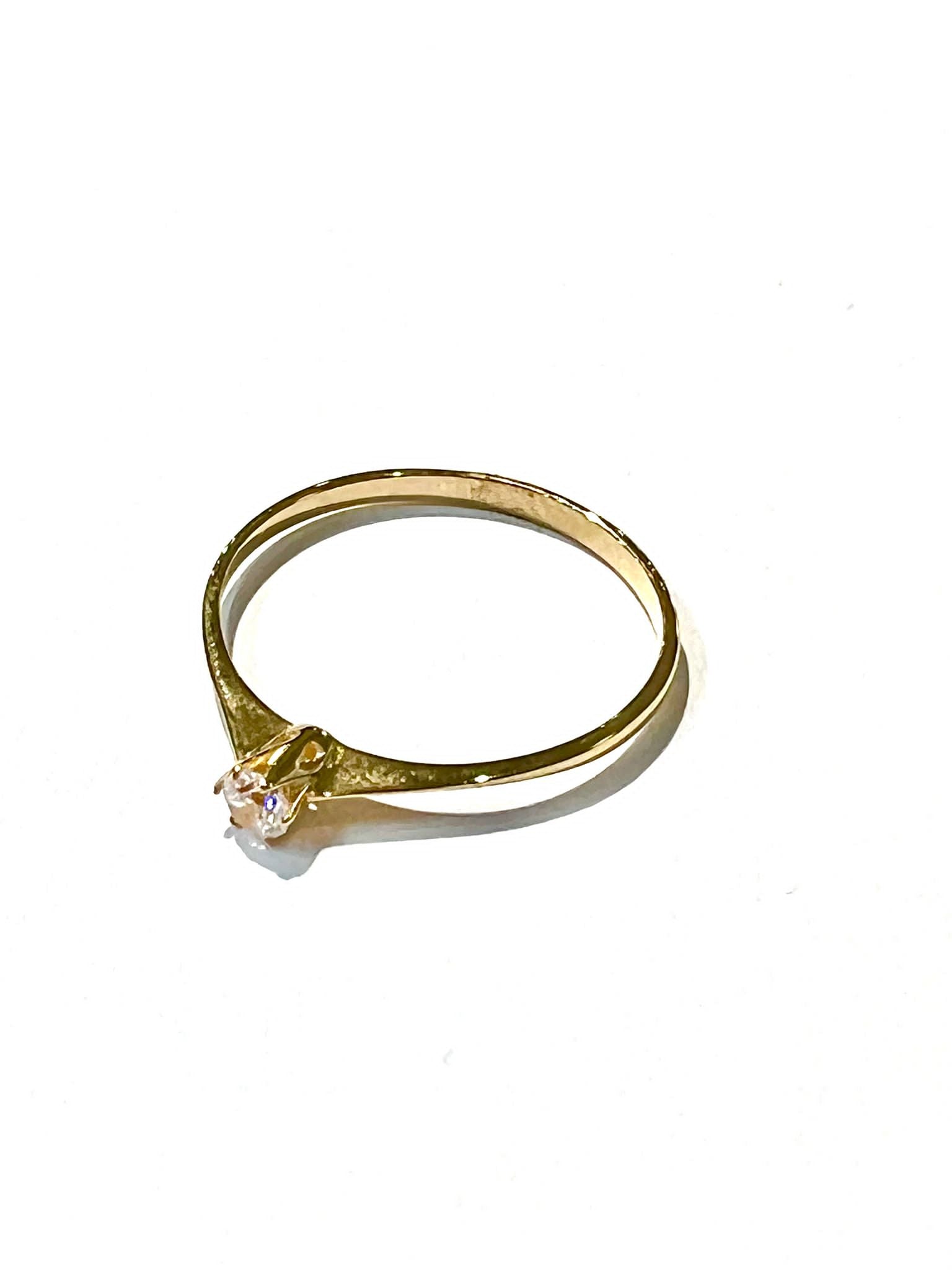 Yellow Gold Solitaire Engagement Ring