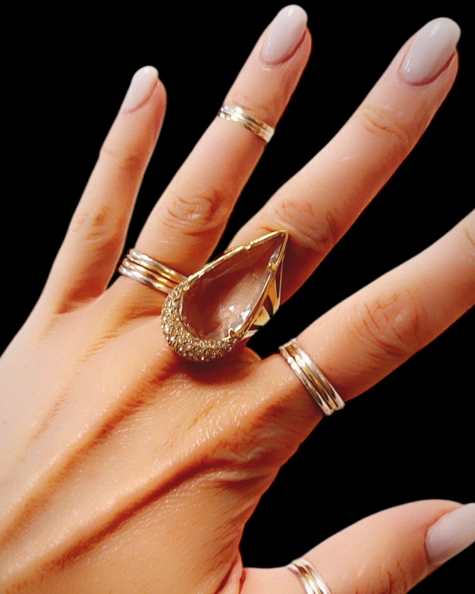 Silver Drop Ring