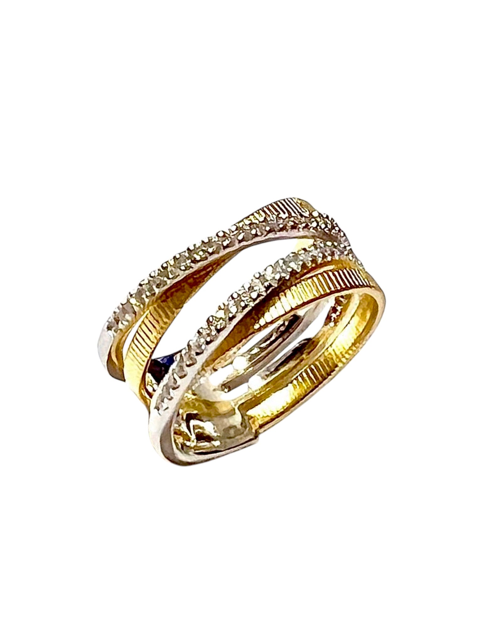 Gold Plated Cross Ring