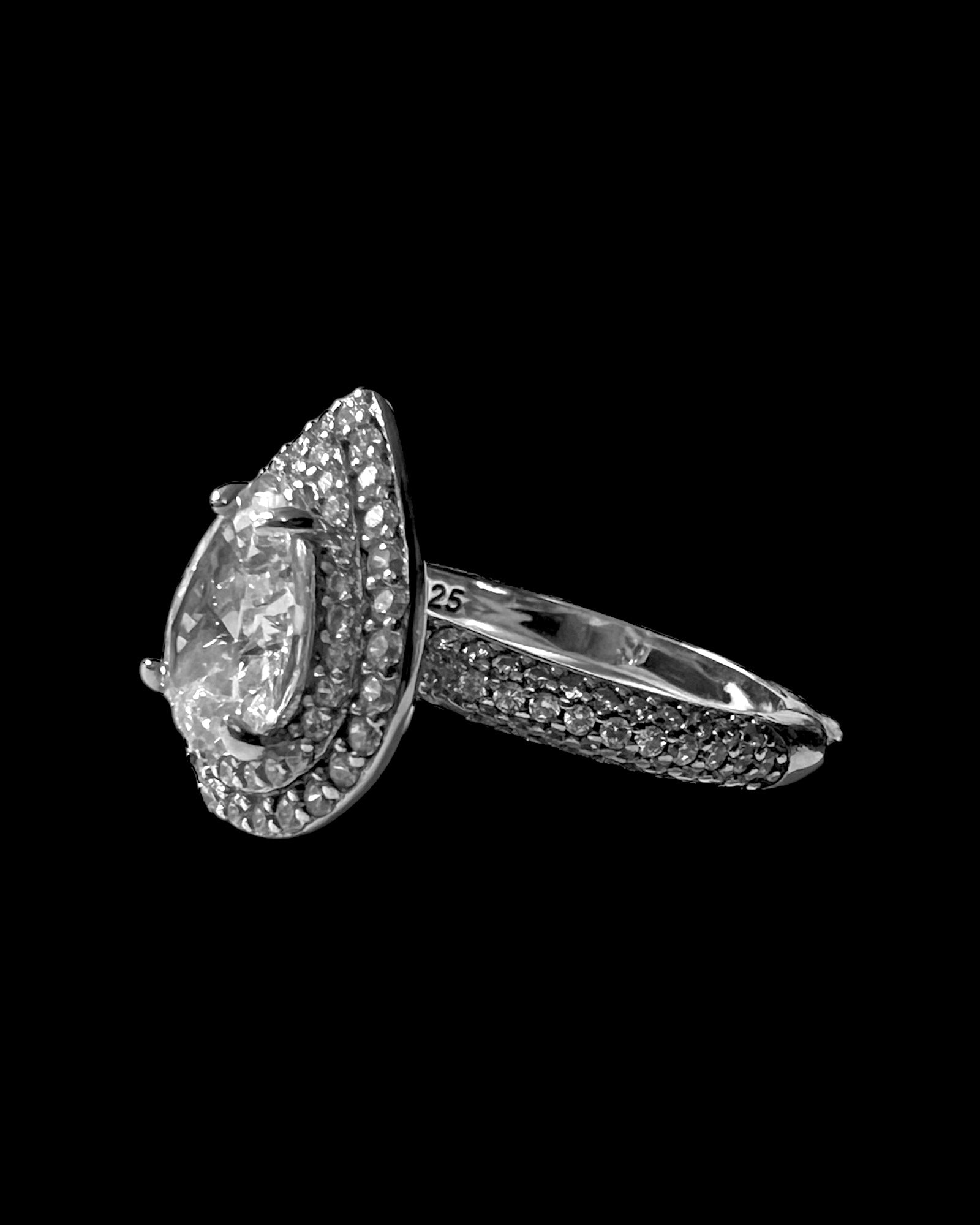 Silver Drop Ring