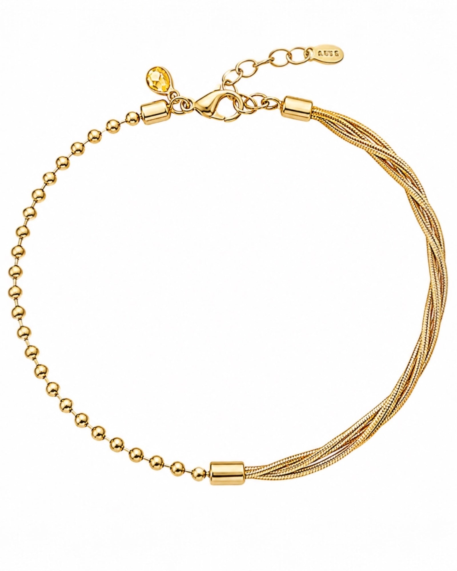 Double-Mesh Bracelet in Gold-Plated Silver