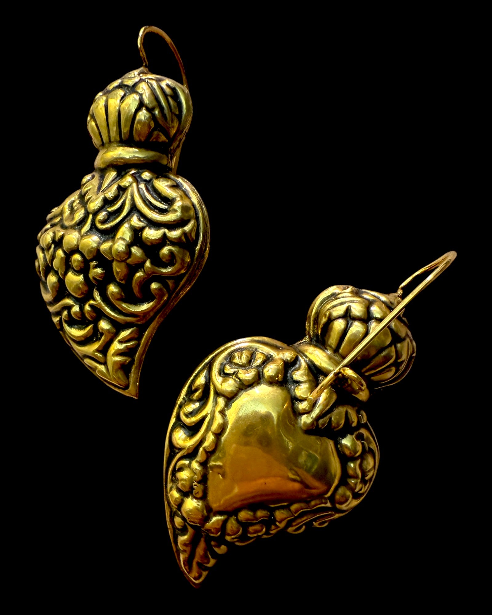 Baroque Earrings in Gold Plated Silver