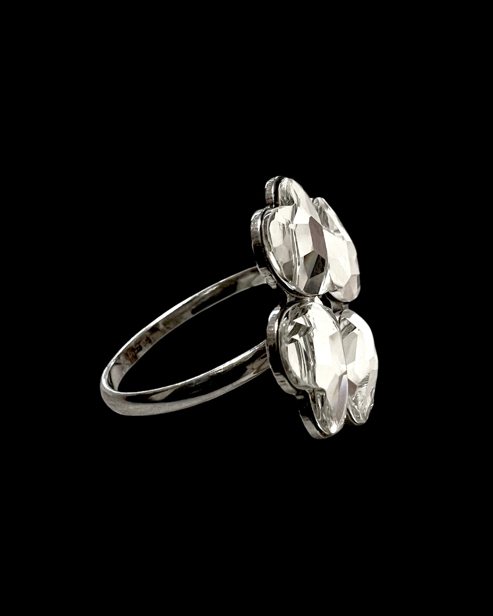 Silver Clover Ring