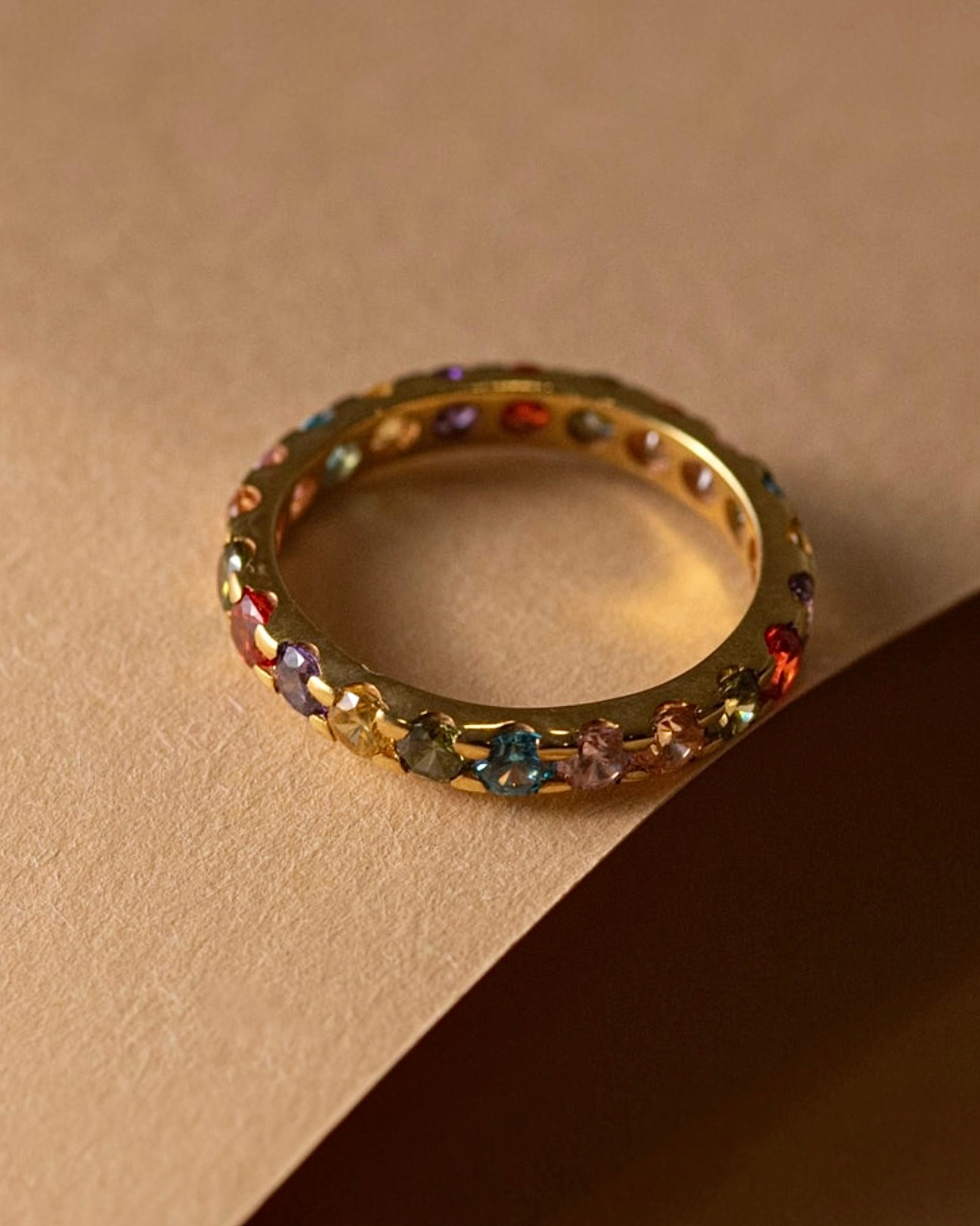 Gold-plated Silver Colored Ring
