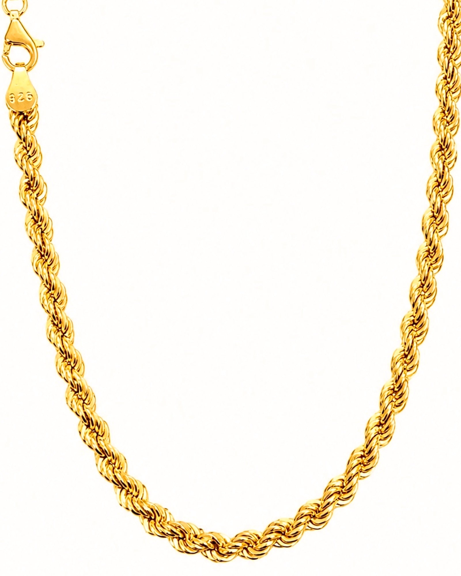 Gold-plated silver rope mesh necklace