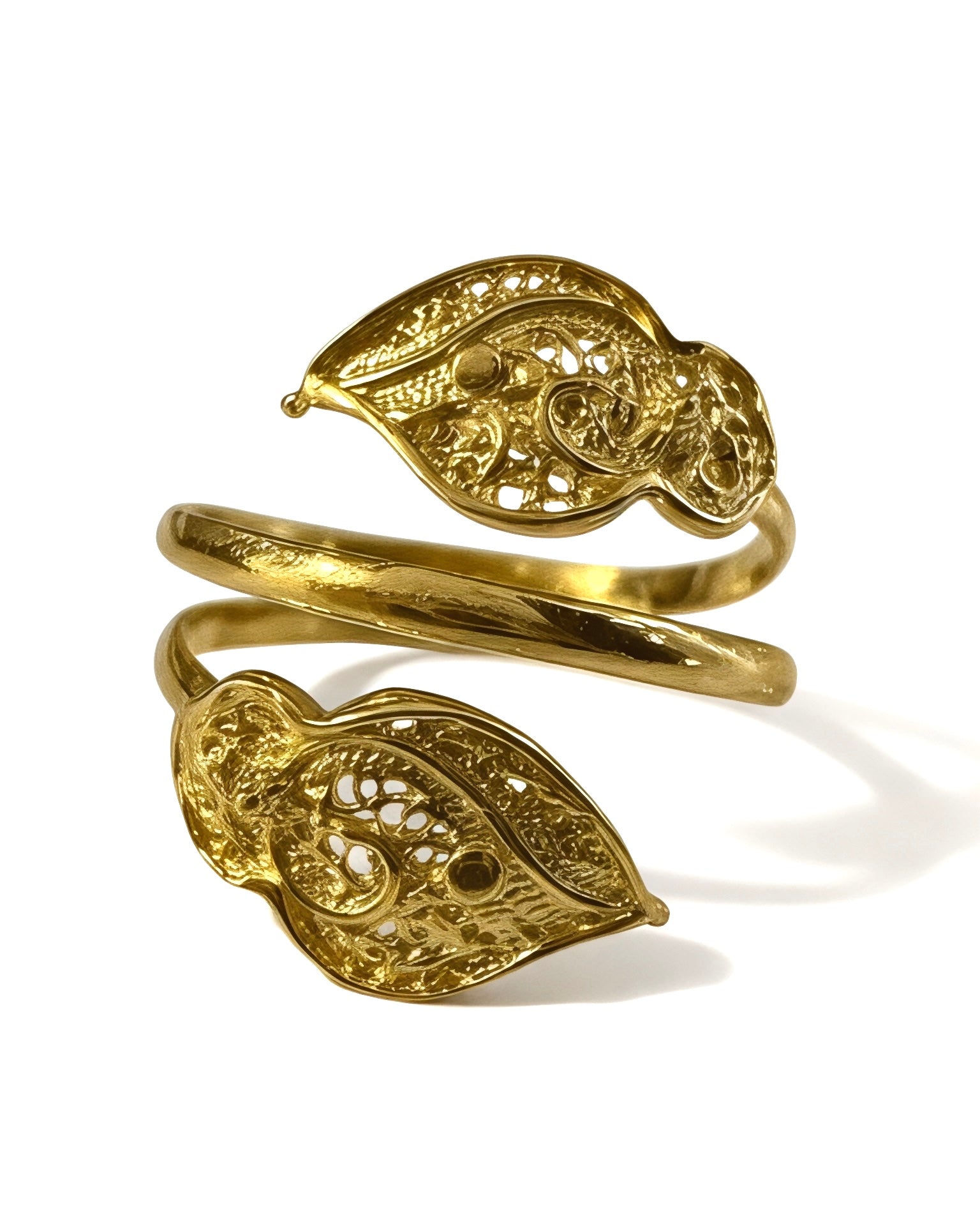 Viana Hearts Ring in Gold-Plated Silver